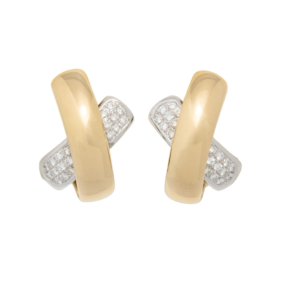 Ohrringe mit Brillanten von zus. ca. 0,59 ct