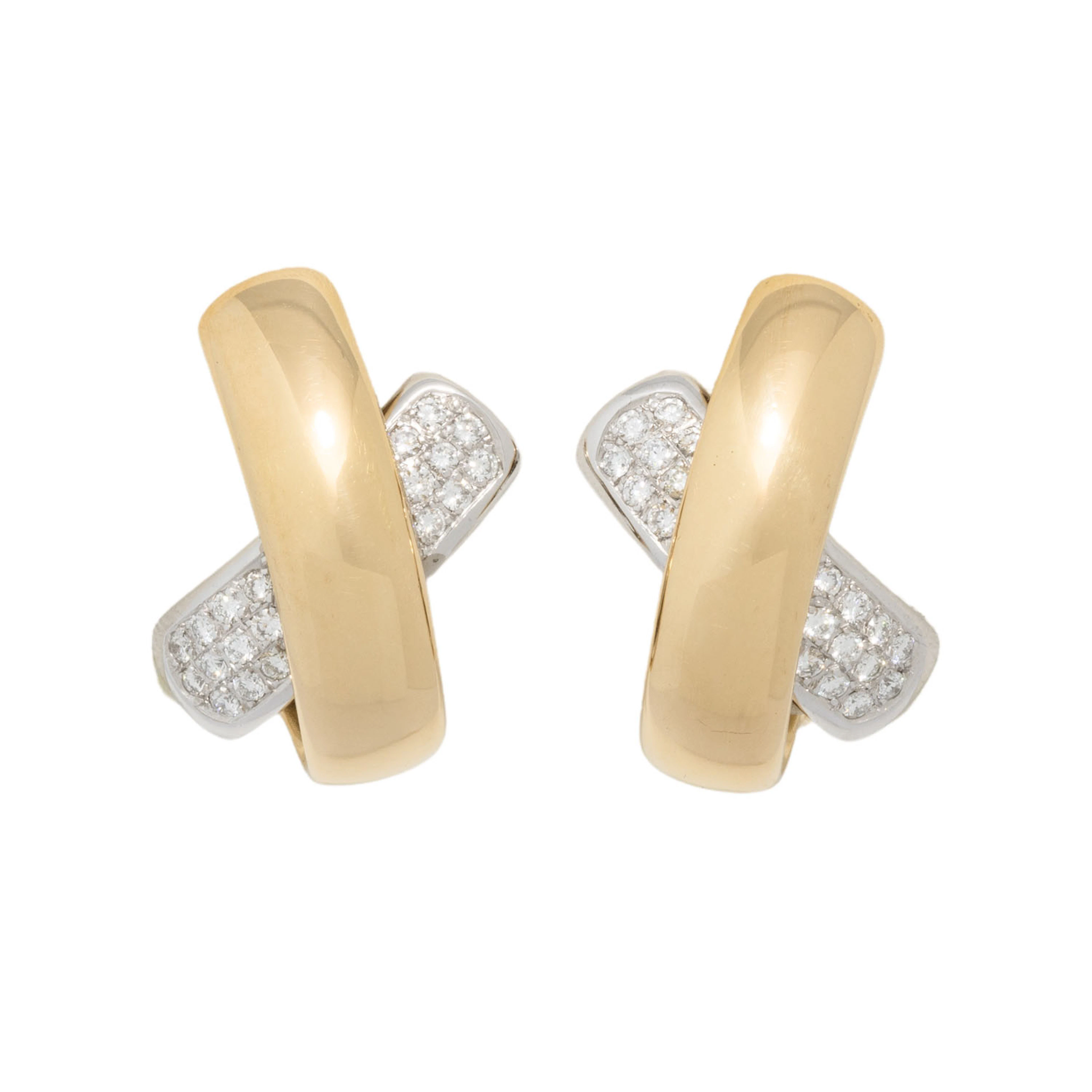 Ohrringe mit Brillanten von zus. ca. 0,59 ct
