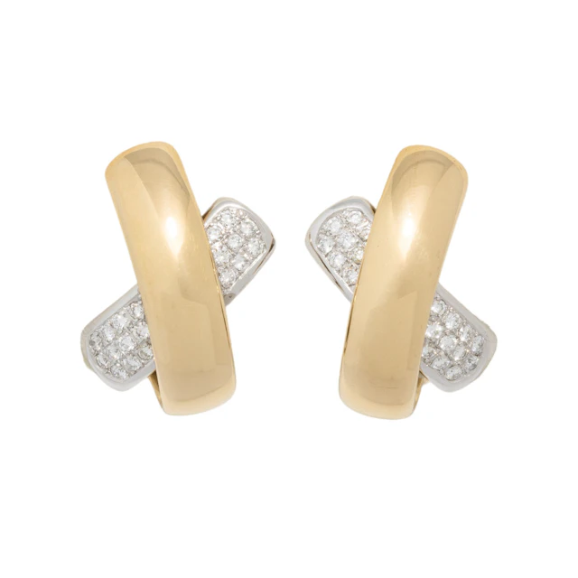 Ohrringe mit Brillanten von zus. ca. 0,59 ct