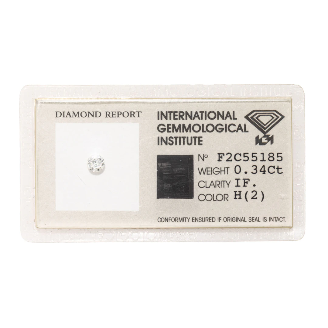 Loser Brillant von 0,34 ct