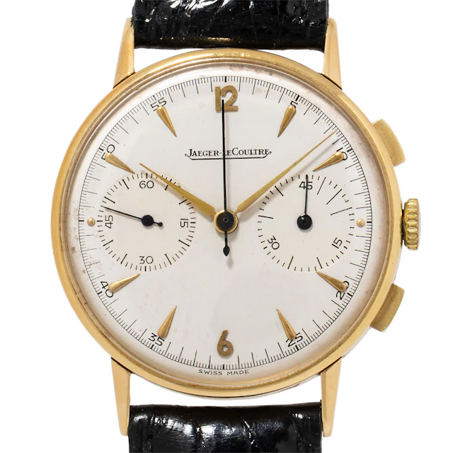 JAEGER-LECOULTRE Vintage Herren-Chronograph in 18K Gelbgold.