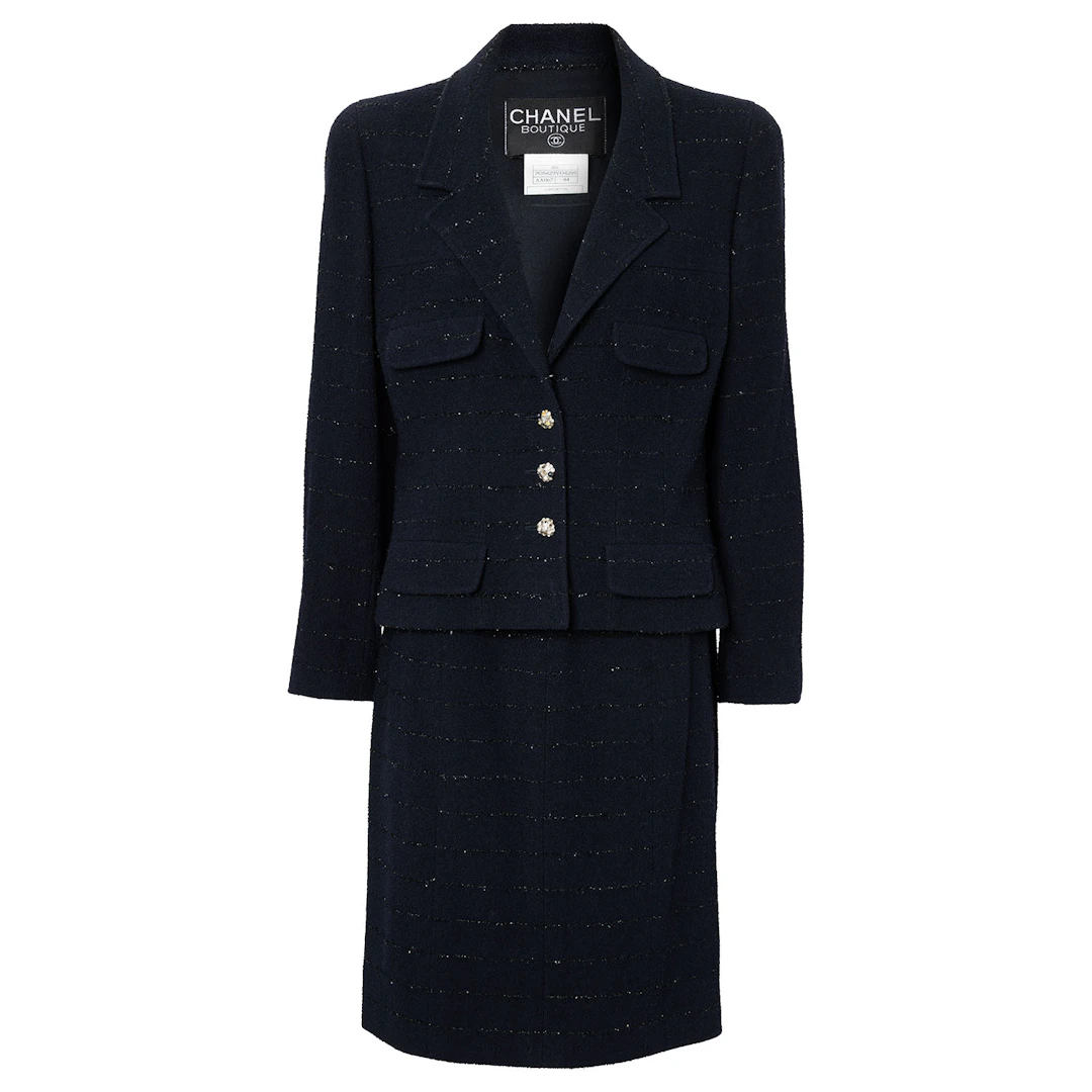 CHANEL BOUTIQUE VINTAGE Kostüm, Gr. ca. 38/40, Koll.: A1995.