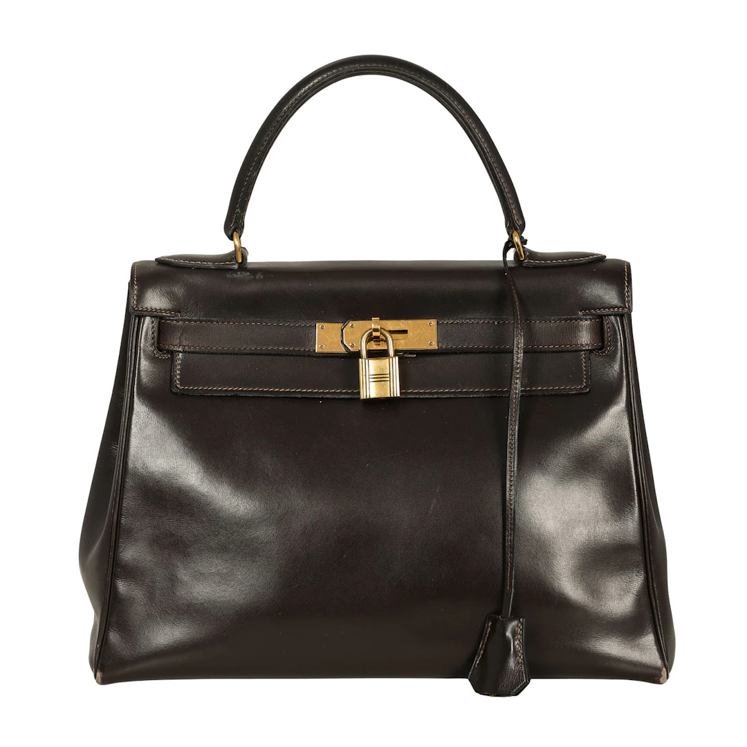HERMÈS VINTAGE Handtasche "KELLY BAG RETOURNE 28", Koll.: 1974.