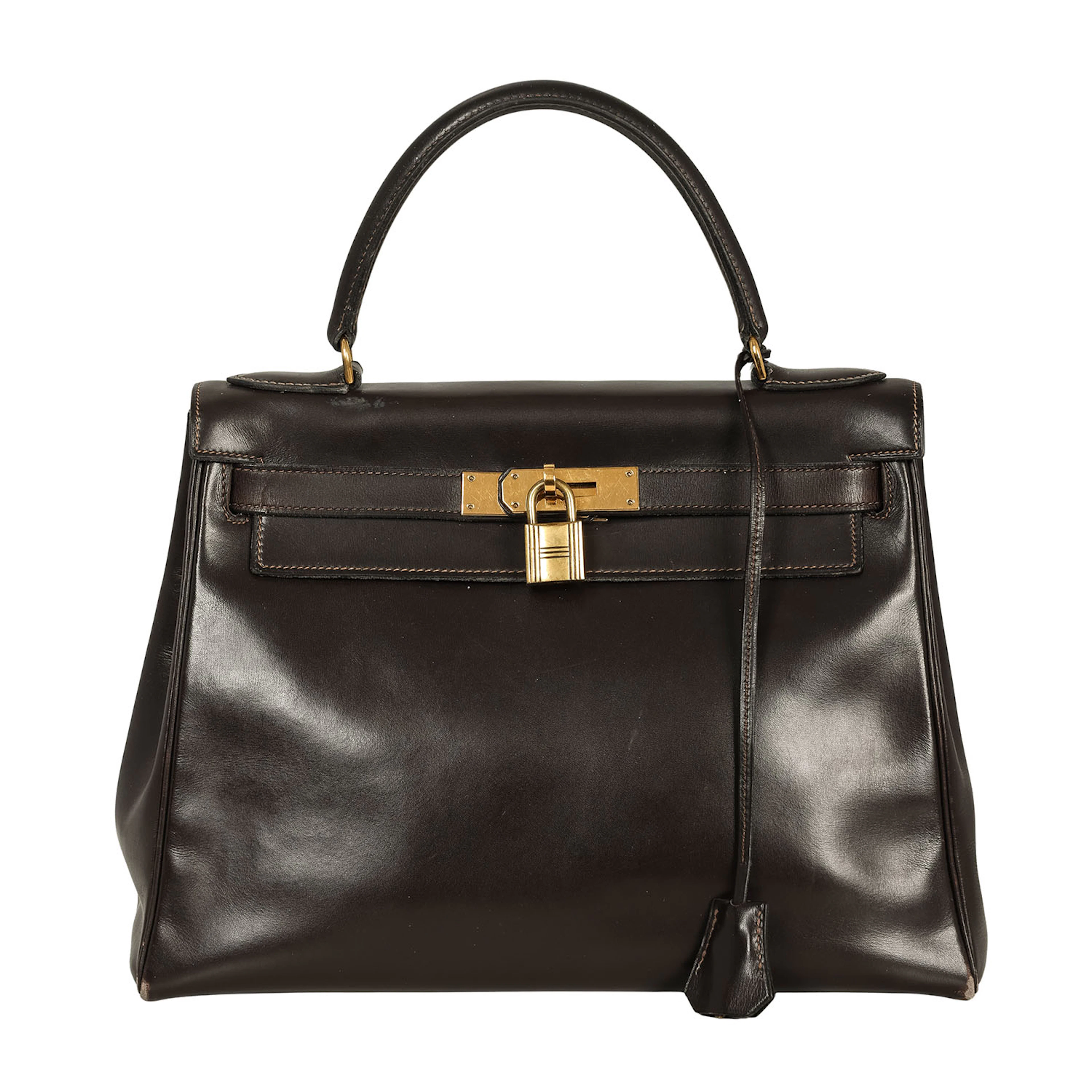 HERMÈS VINTAGE Handtasche "KELLY BAG RETOURNE 28", Koll.: 1974.