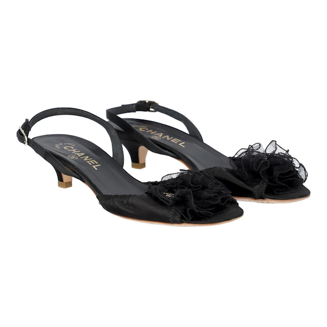 CHANEL VINTAGE Sandalette, Gr. 38,5.