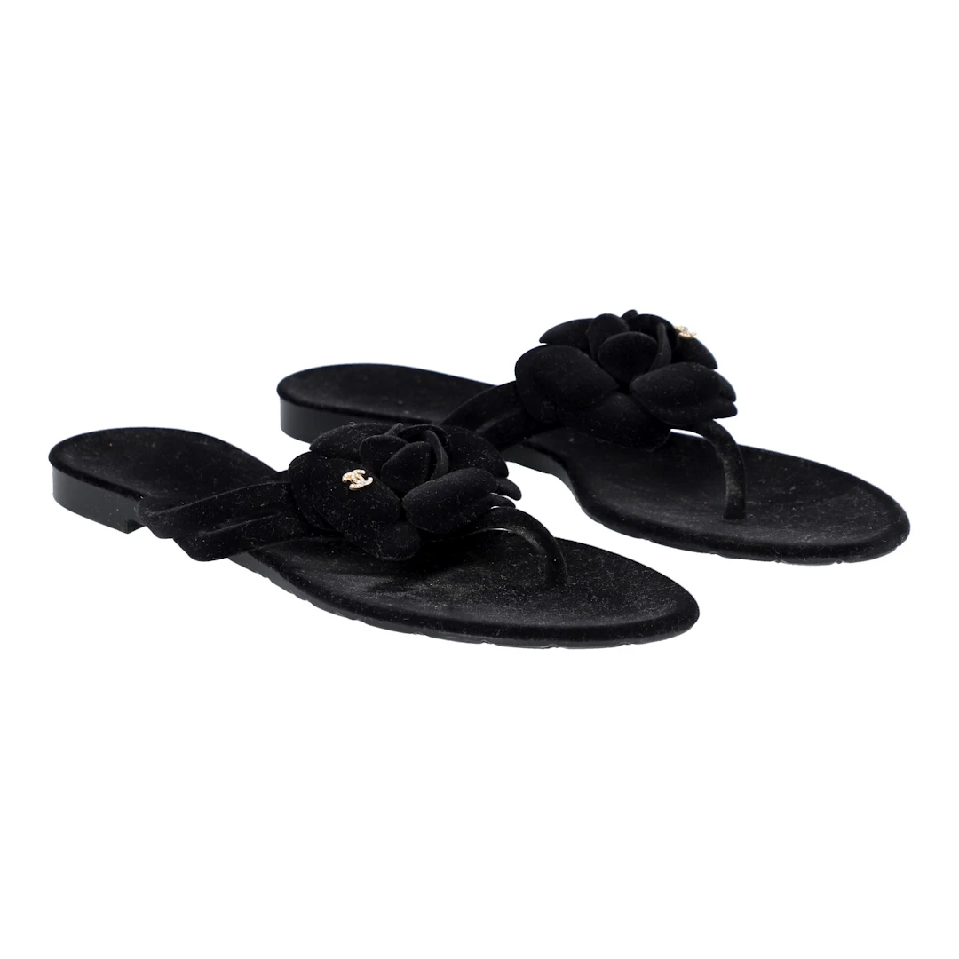CHANEL VINTAGE Sandalen, Gr. 39.