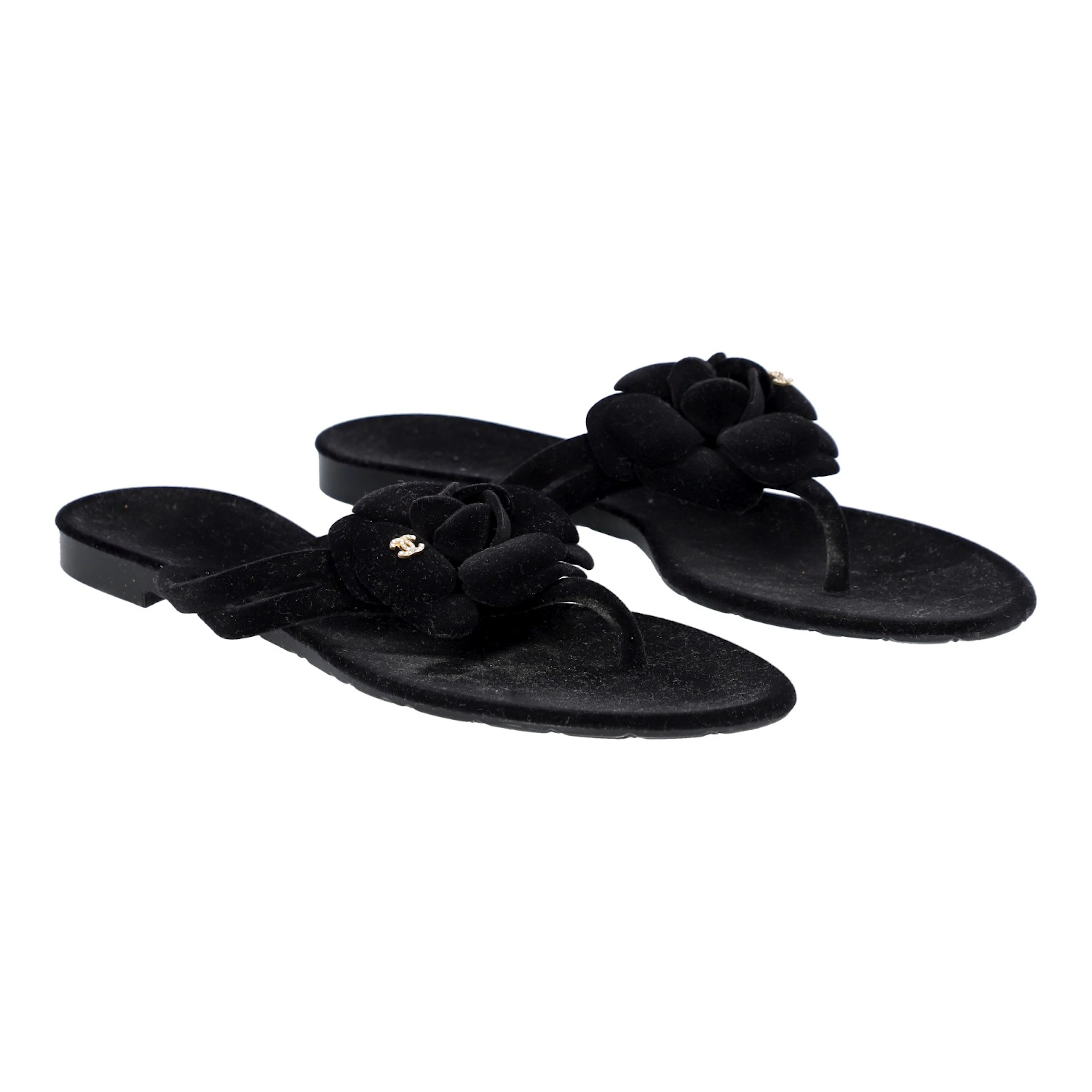 CHANEL VINTAGE Sandalen, Gr. 39.