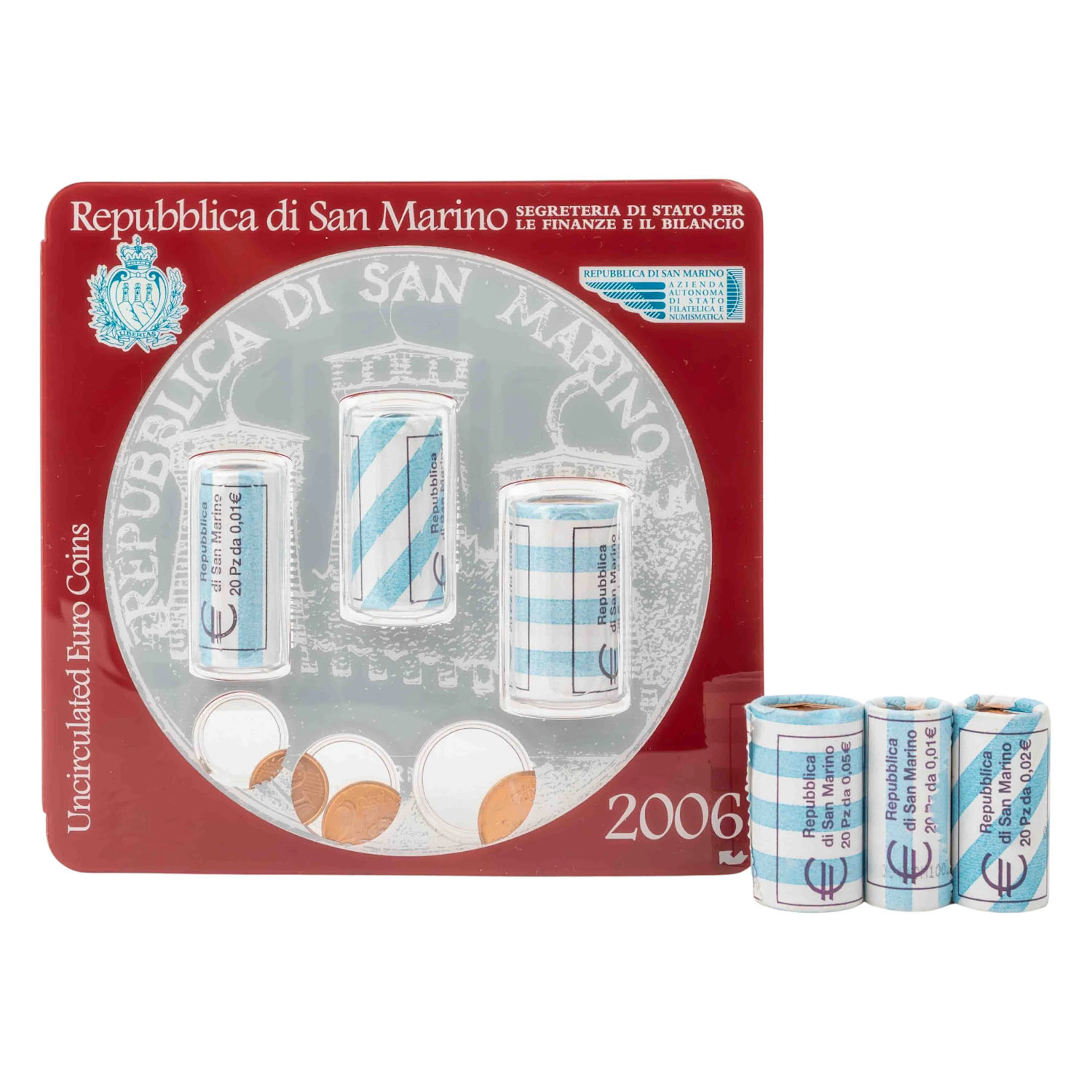 San Marino Münzrollenkonvolut 3,28€ 2006