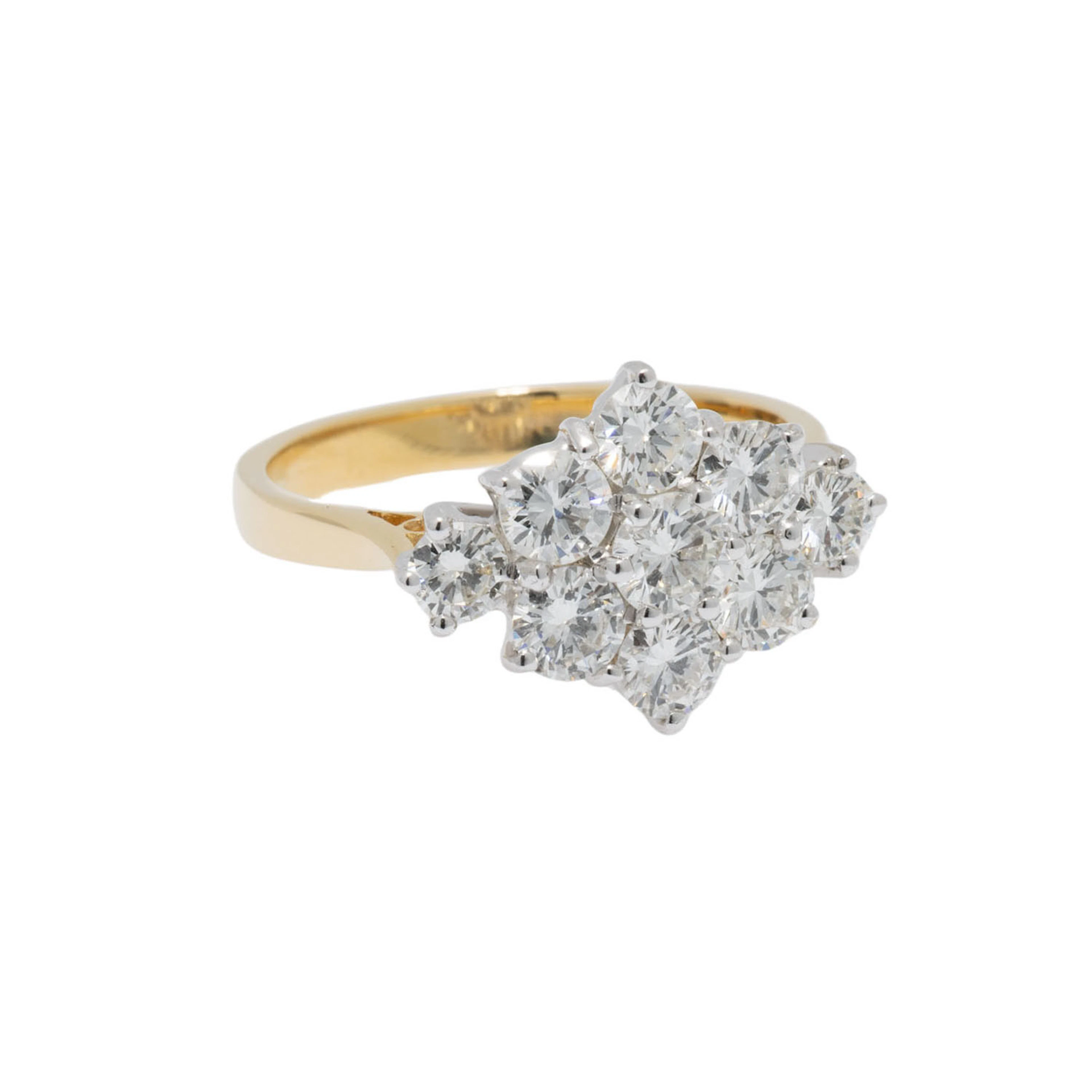 Ring mit 9 Brillanten von zus. ca. 1,25 ct