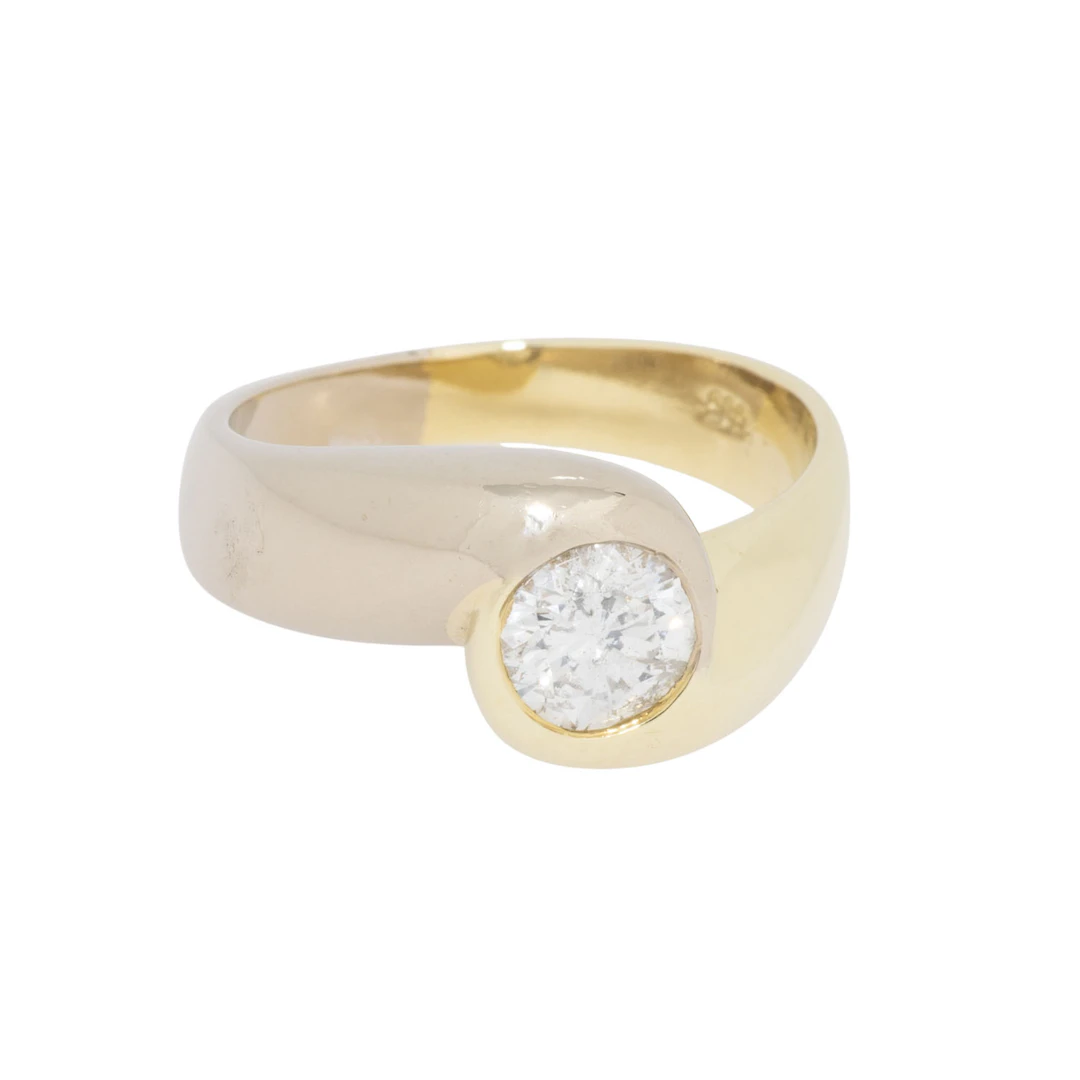 Solitärring mit Brillant ca. 1 ct