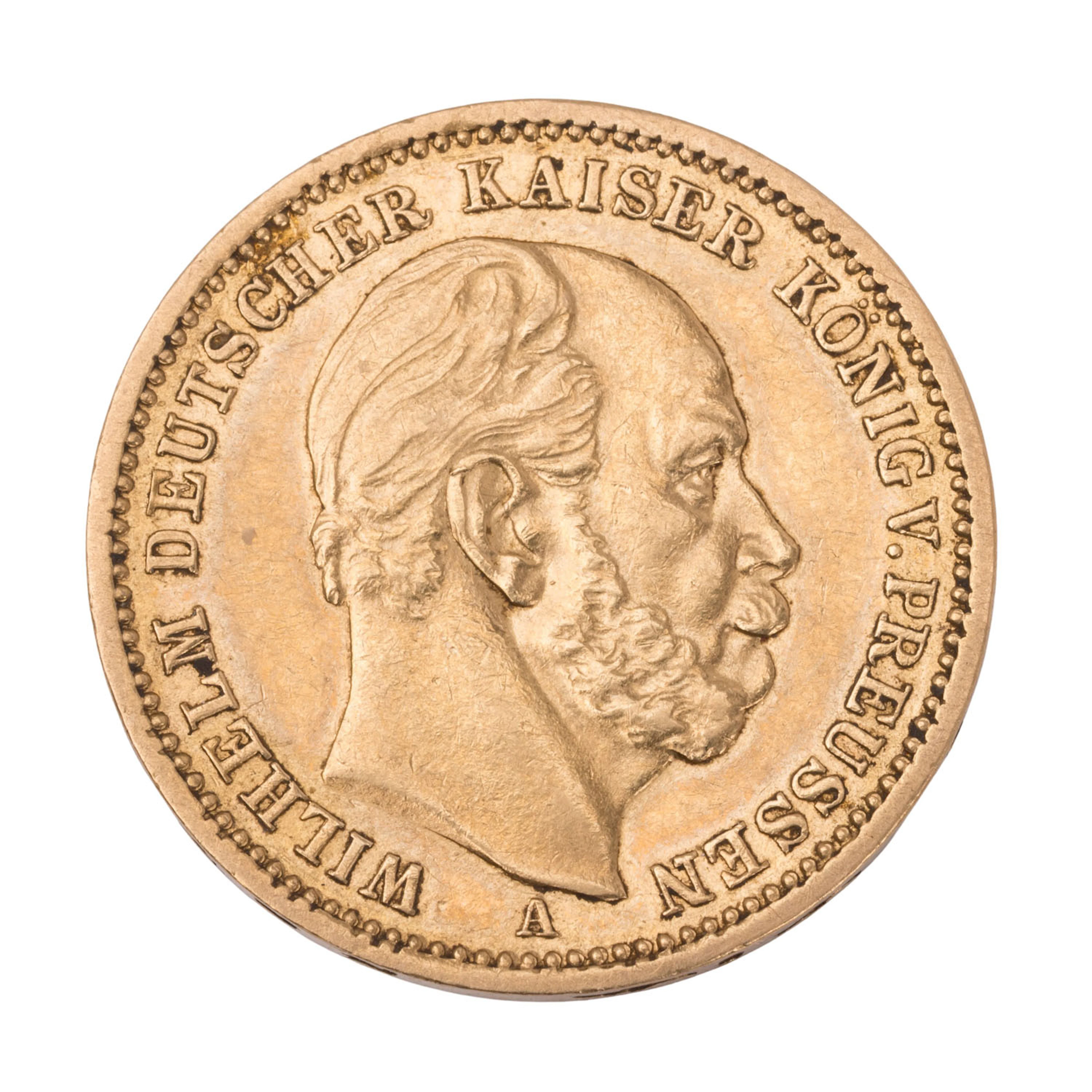 Dt. Kaiserreich Preussen/GOLD - Wilhelm I. 20 Mark 1871 A J.243. Die