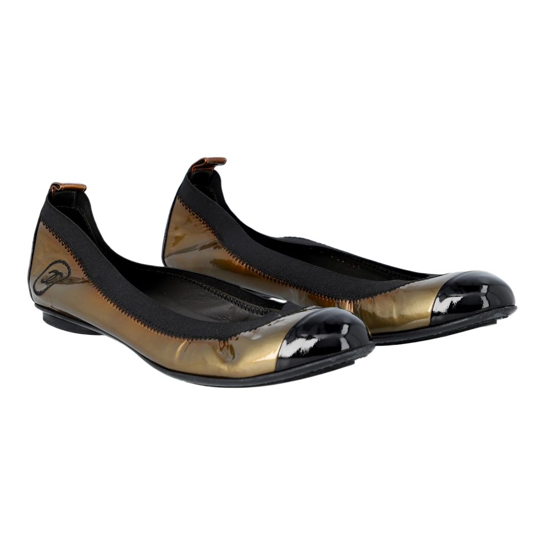 CHANEL VINTAGE Ballerinas, Gr. 38,5.