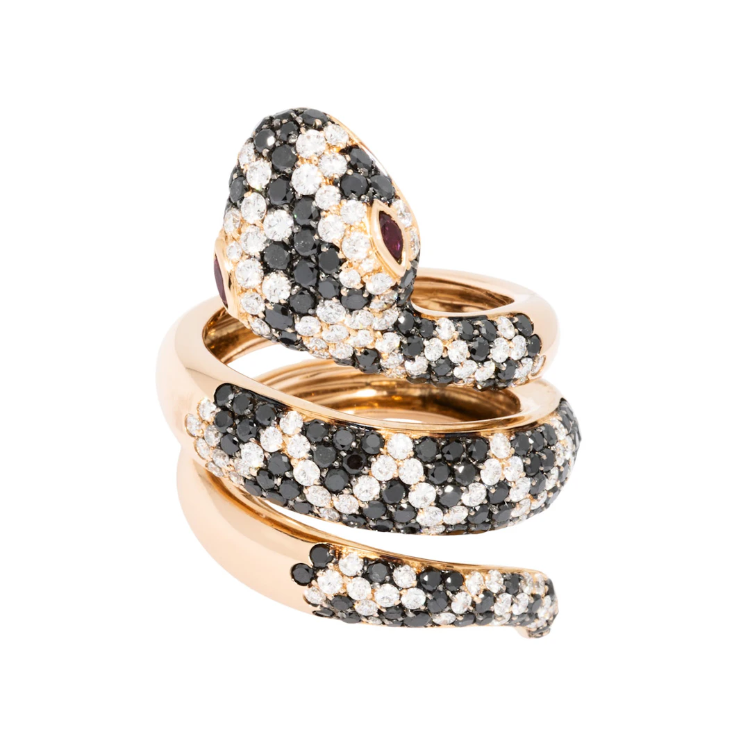 CRIVELLI Schlangenring mit Brillanten zus. ca. 1,7 ct