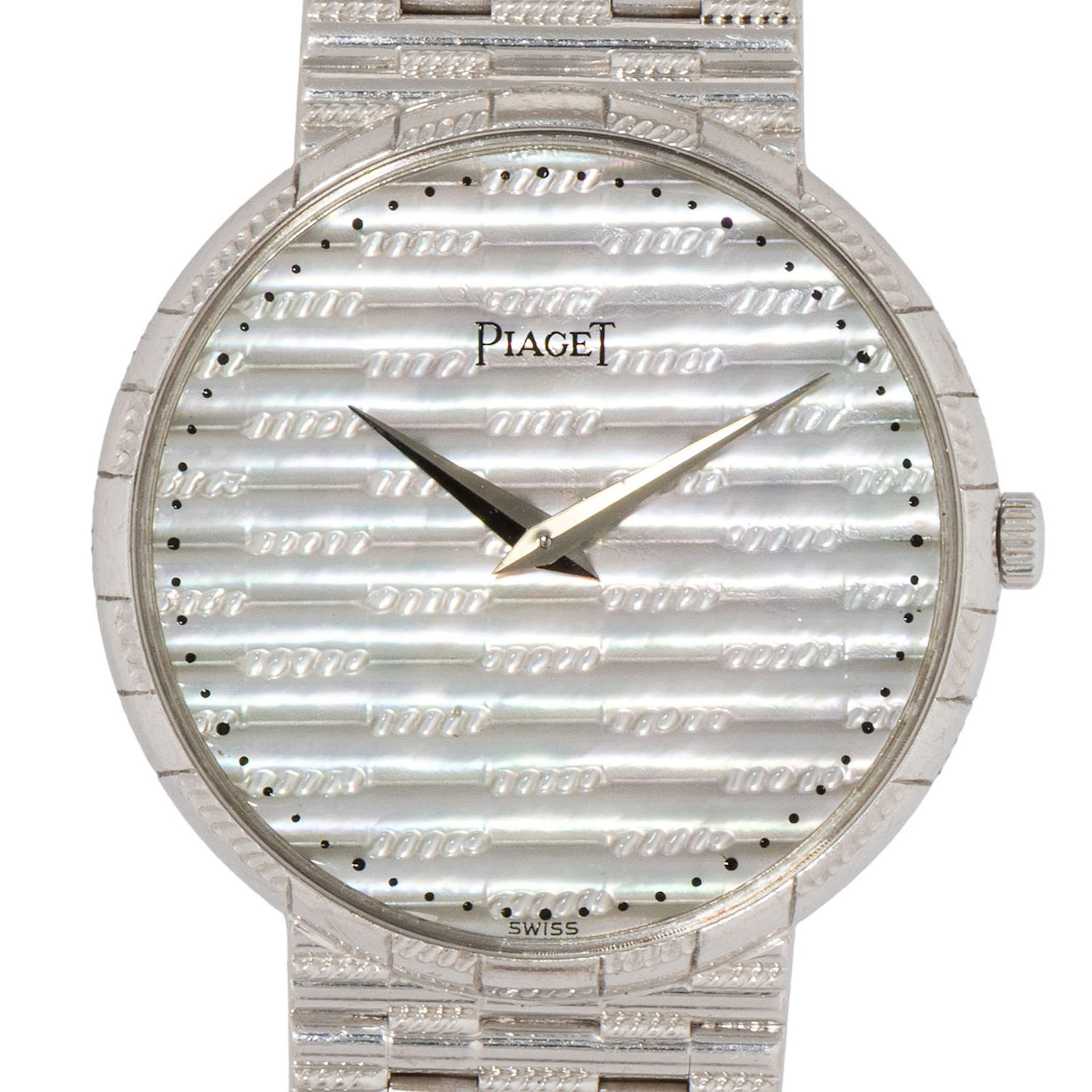 PIAGET seltene und feine Neo-Vintage "Perlmutt" Damenuhr, Ref. 8025