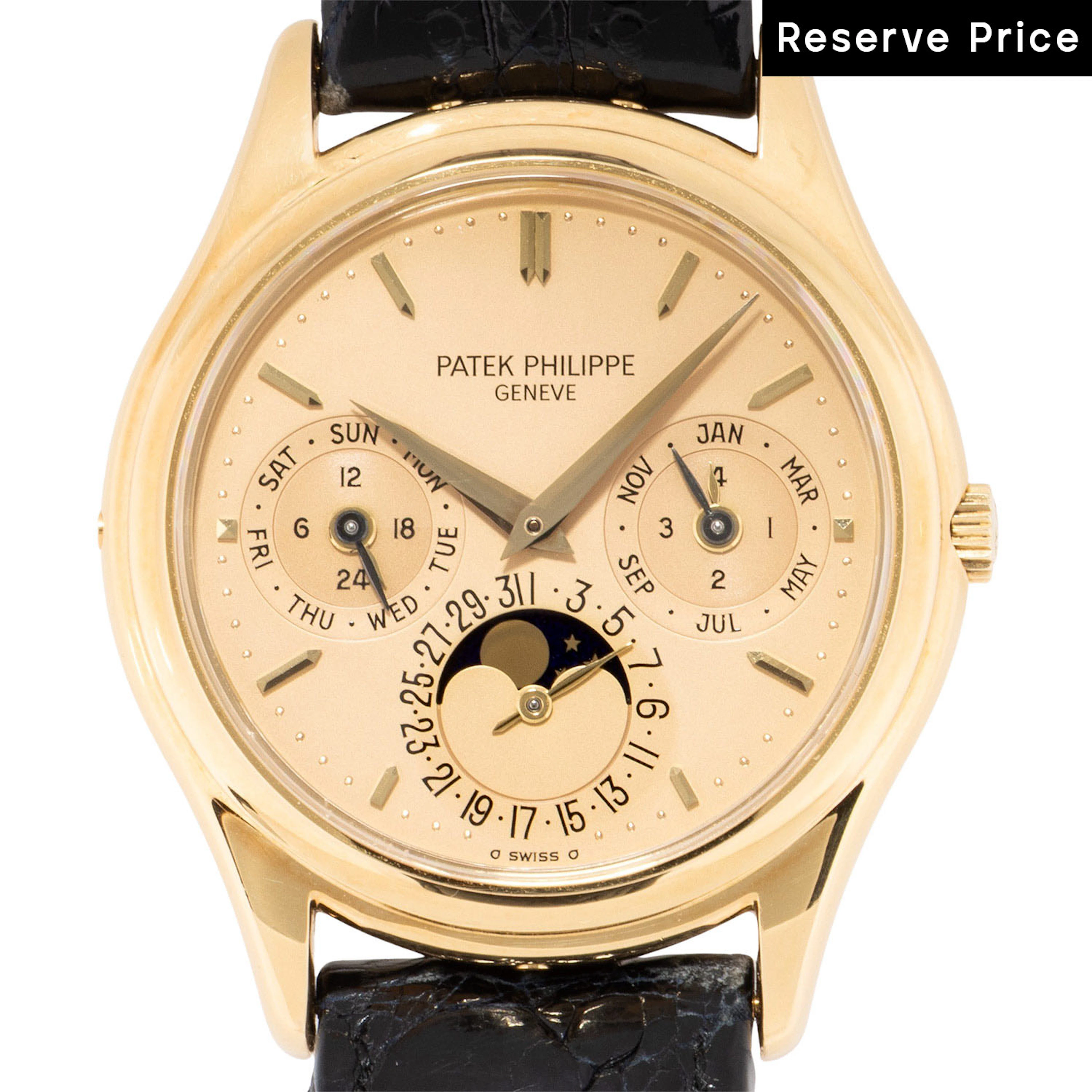 PATEK PHILIPPE extrem seltener Vintage Ewiger Kalender "Doré", Ref.