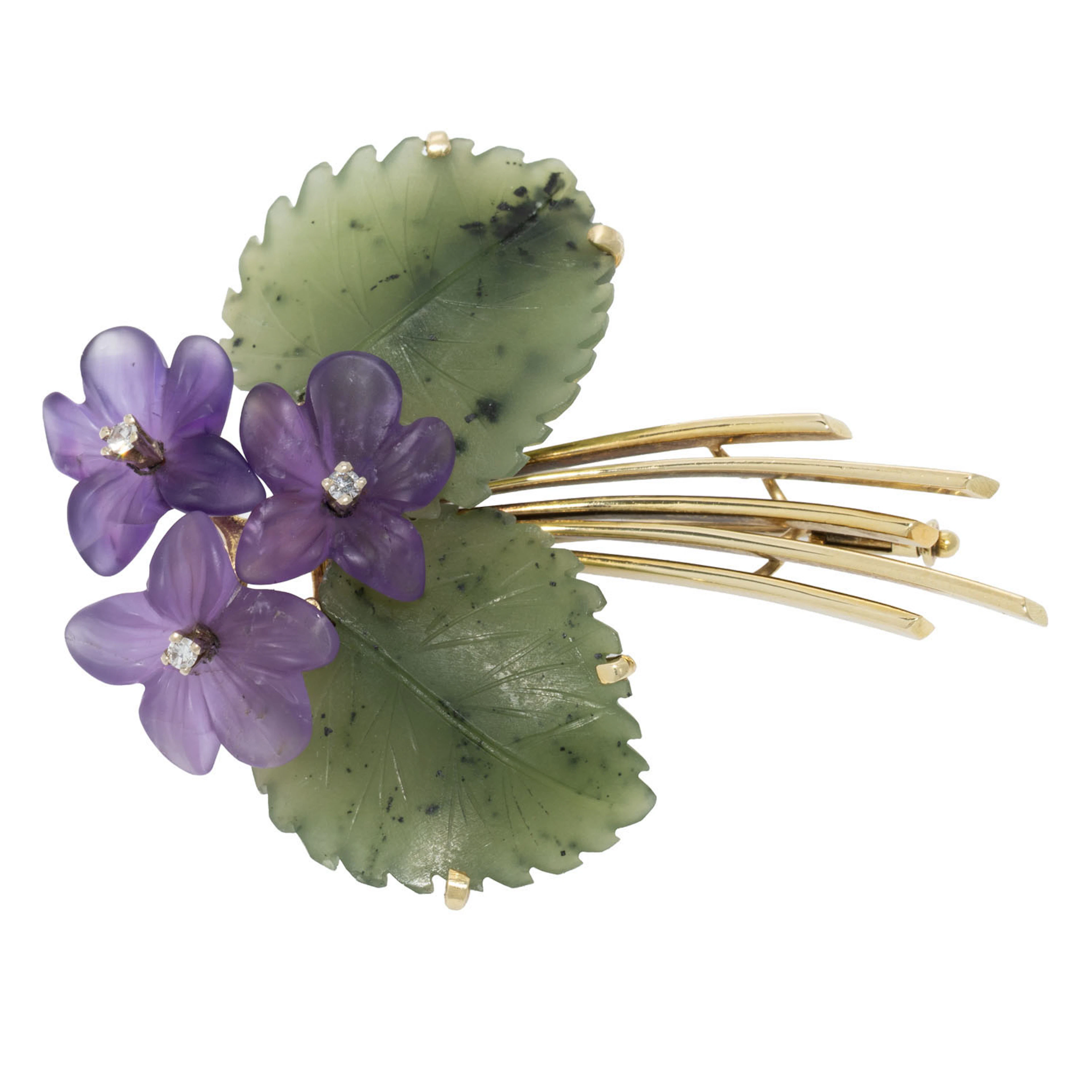 Brosche "Veilchenbouquet"