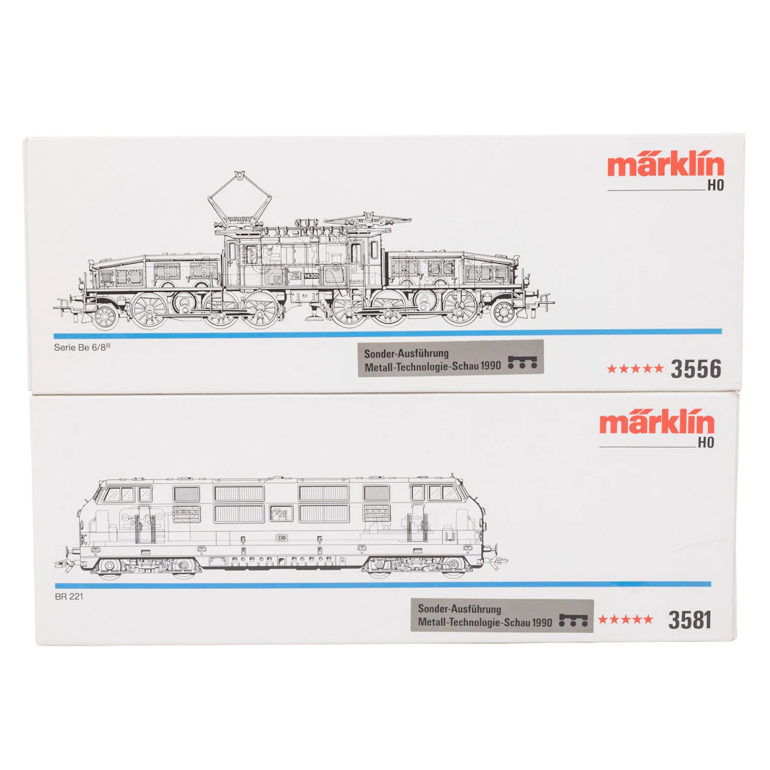MÄRKLIN zwei Lokomotiven in einer Sonderausführung der Metall-Technologie-Schau