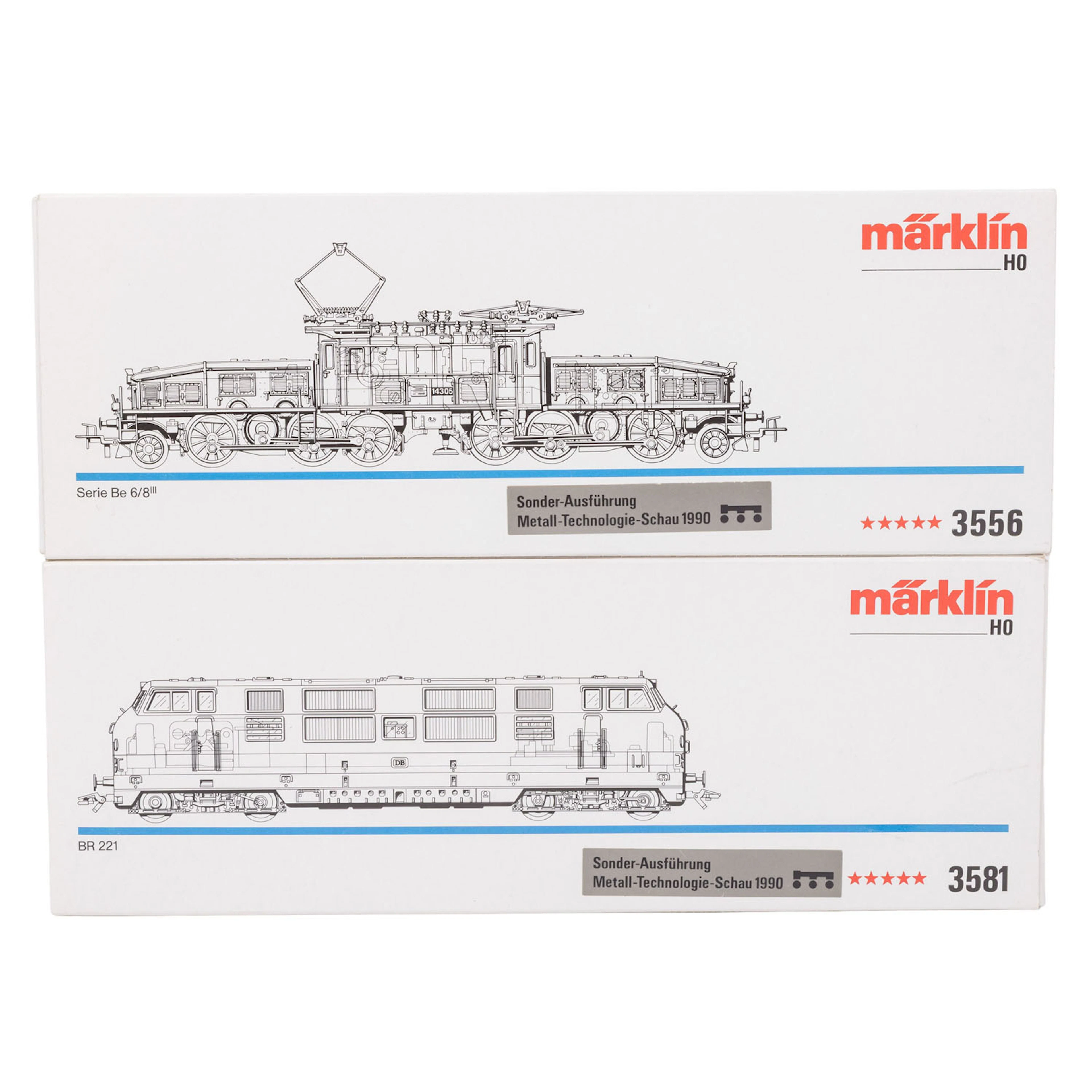 MÄRKLIN zwei Lokomotiven in einer Sonderausführung der Metall-Technologie-Schau