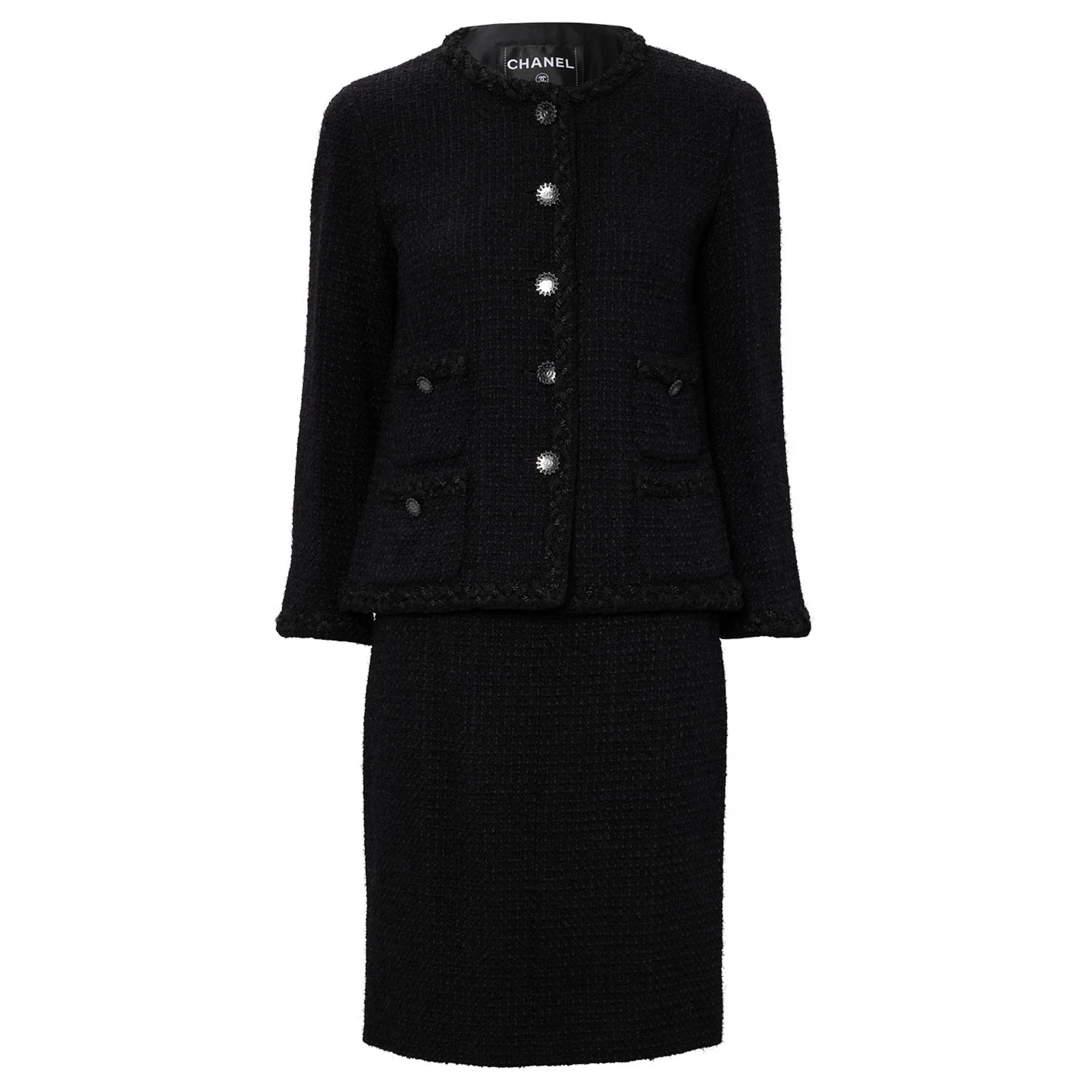 CHANEL Kostüm "LITTLE BLACK JACKET", Gr. 38 (fr. 40), Koll.: C2011.