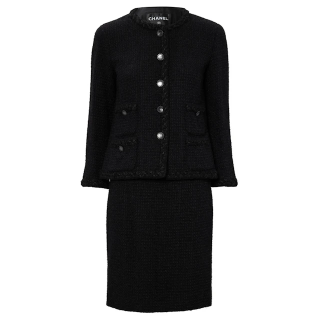 CHANEL Kostüm "LITTLE BLACK JACKET", Gr. 38 (fr. 40), Koll.: C2011.