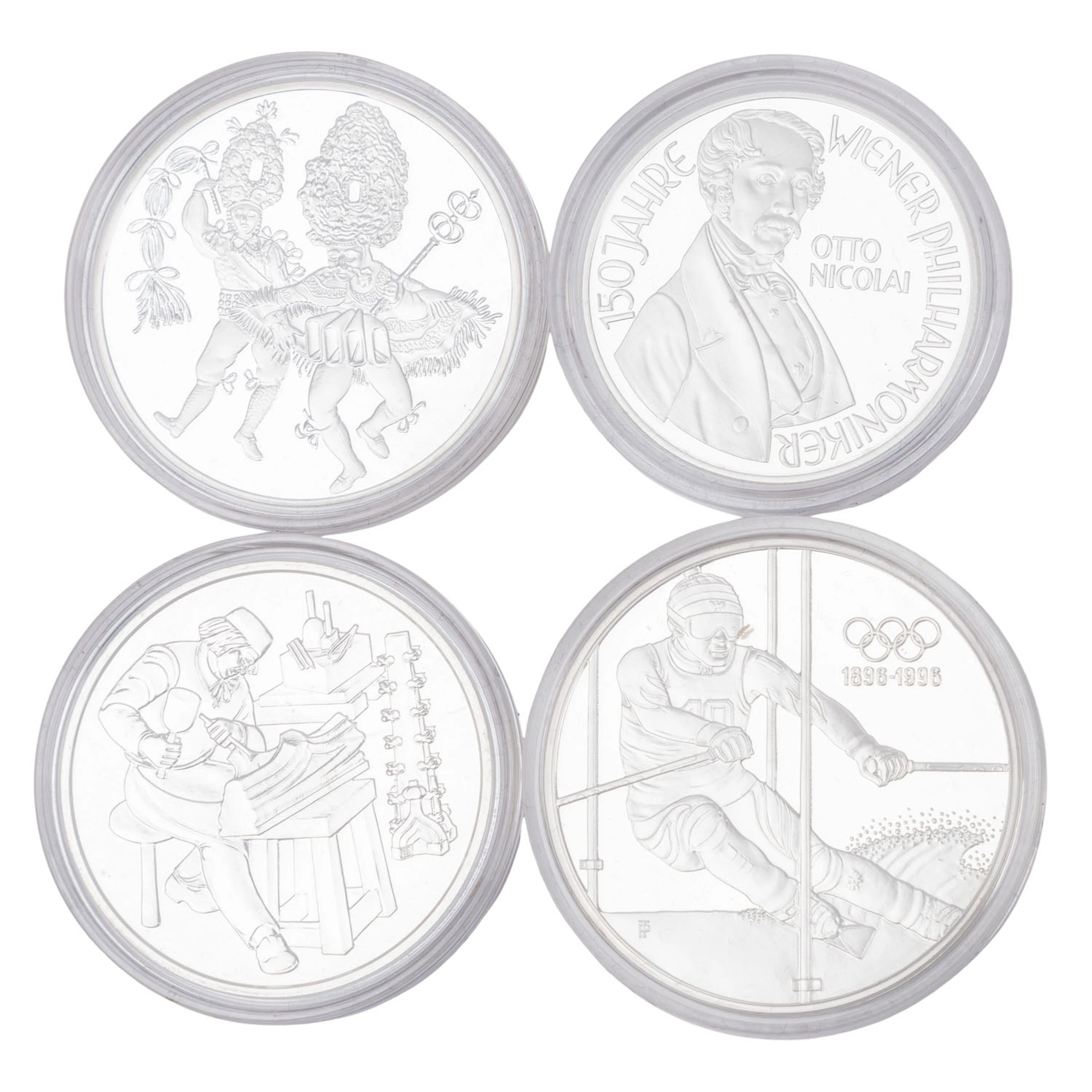 Österreich/SILBER - kleines Konvolut aus 4 Münzen, insg. ca. 88g Feinsilber