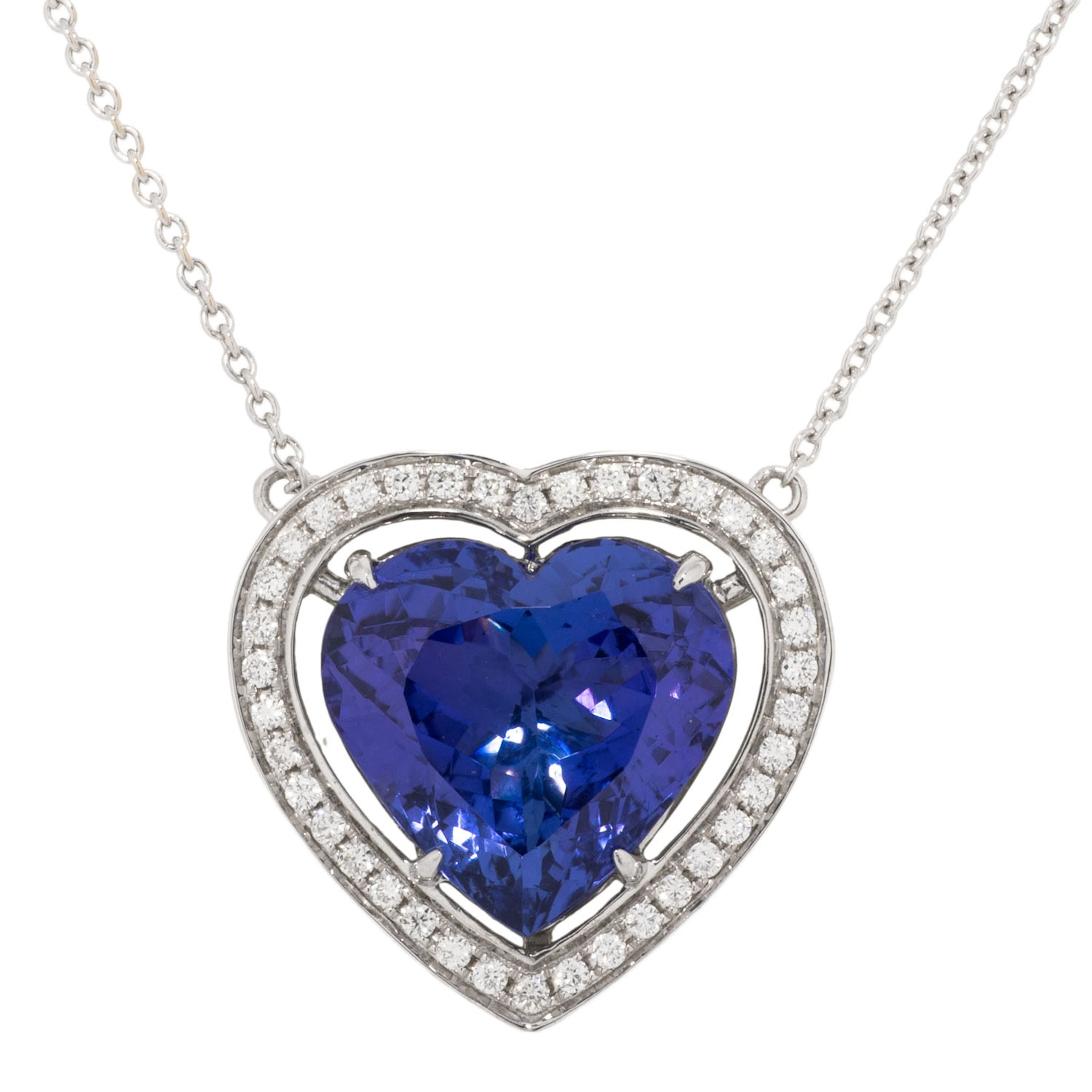 Collier mit Tansanitherz von ca. 8,7 ct