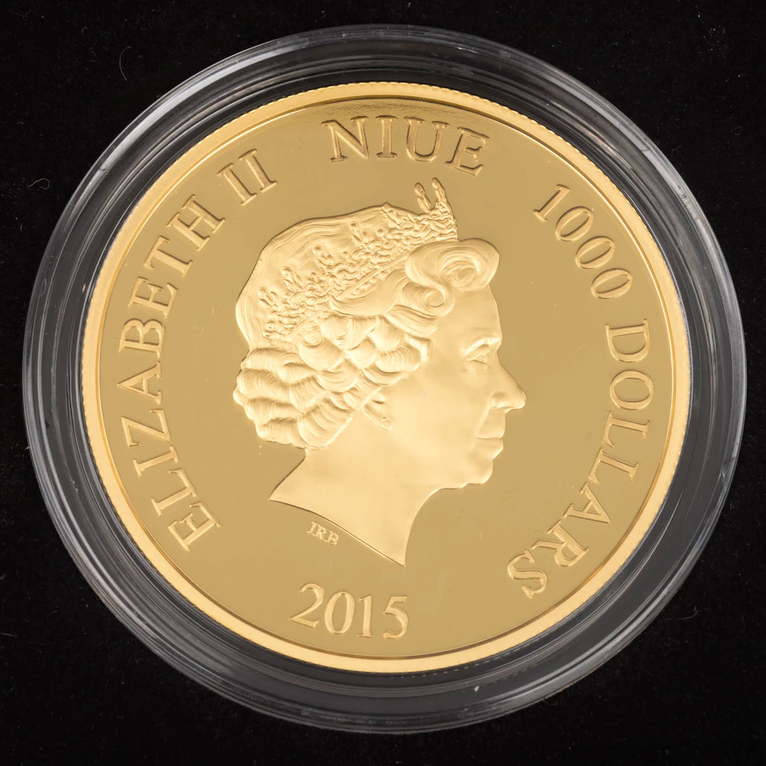 Niue/Gold - 1000 Dollars 2015, Dresden Frauenkirche, 10.Jahrestag der Weihe