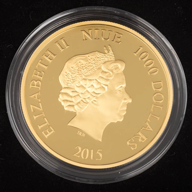 Niue/Gold - 1000 Dollars 2015, Dresden Frauenkirche, 10.Jahrestag der Weihe