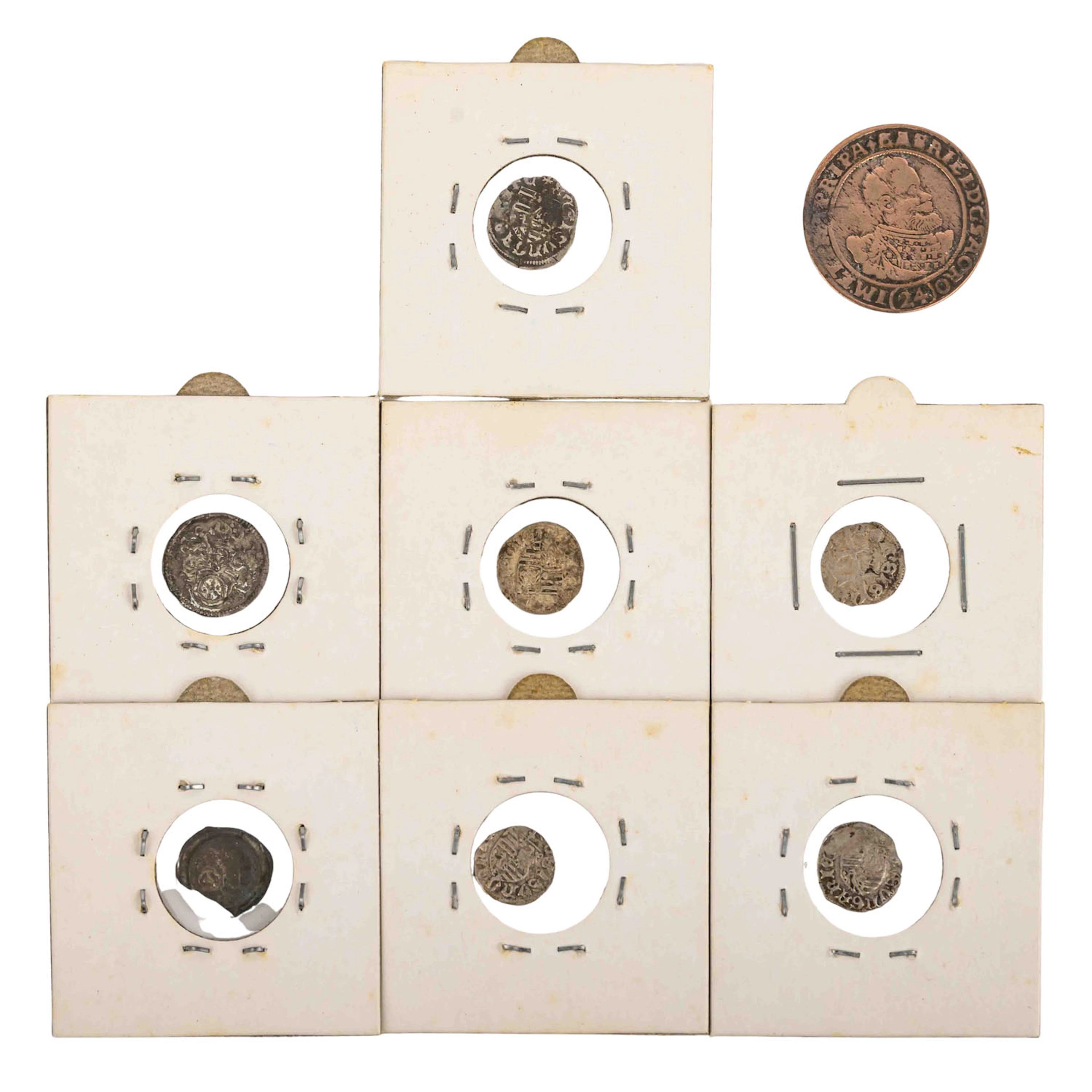 Mittelalter – kleines Lot mit Silbermünzen