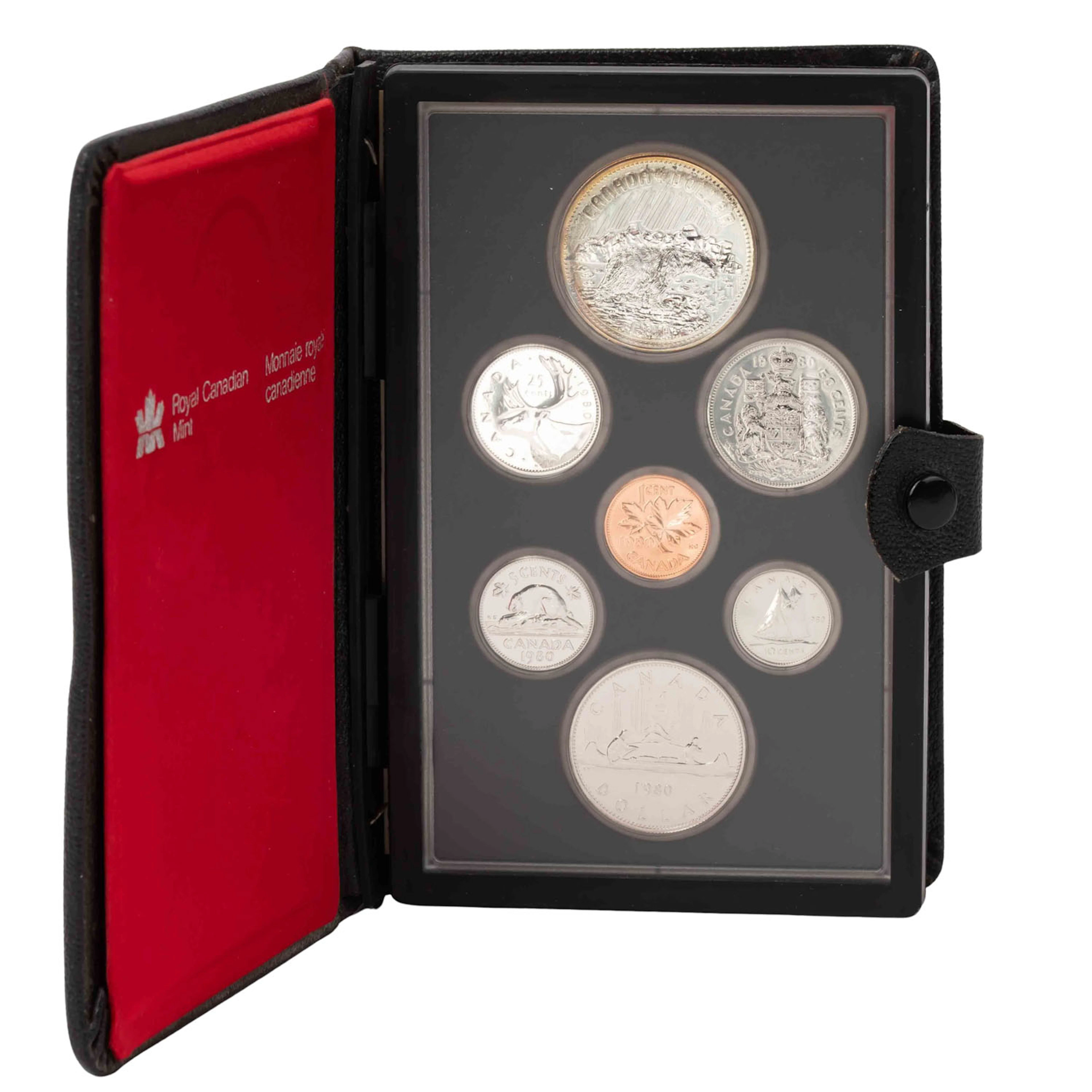 Kanada KMS - 1980 mit 7 Münzen, 1ct bis 1$