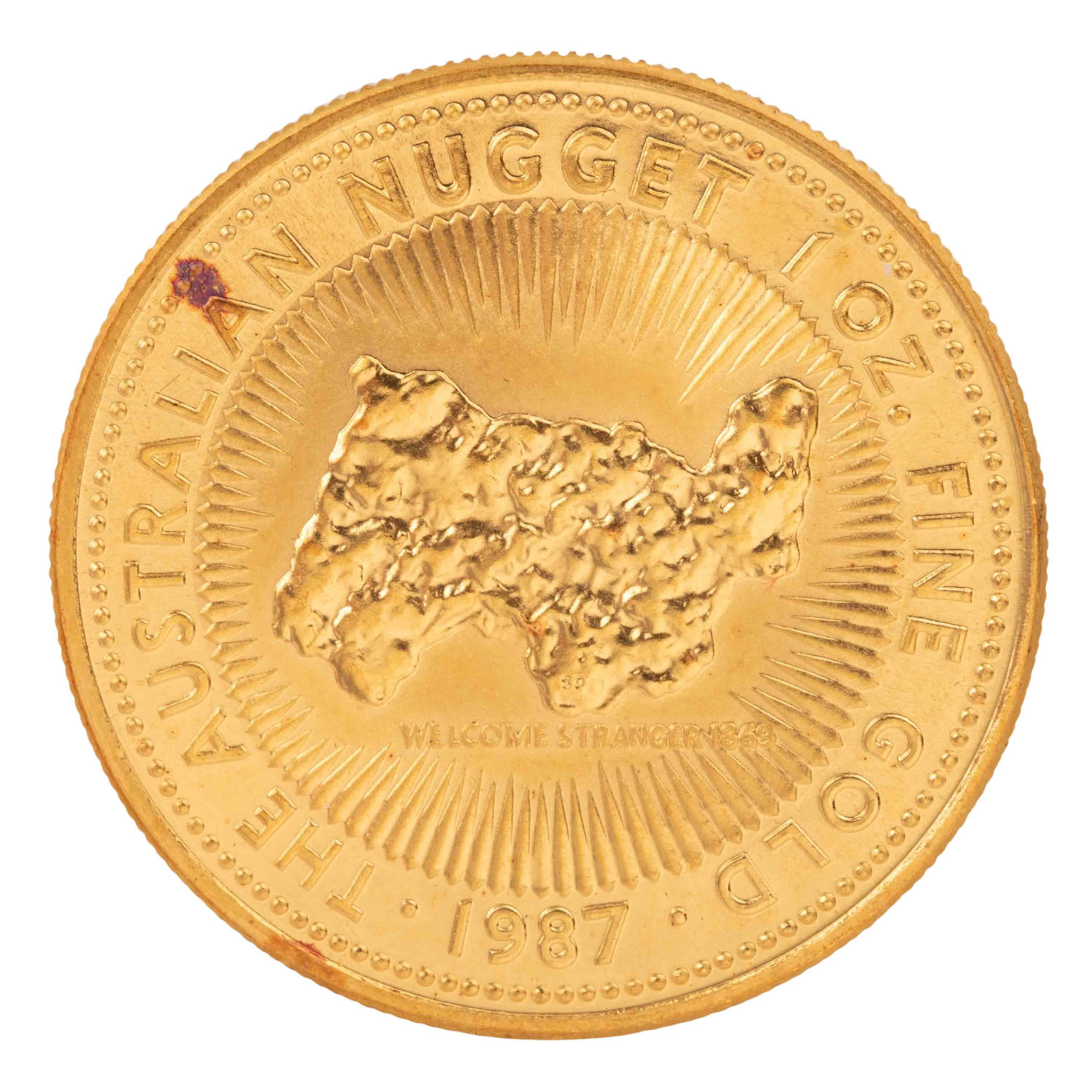 Australien /GOLD - 100 $ Nugget 1 Unze 1987