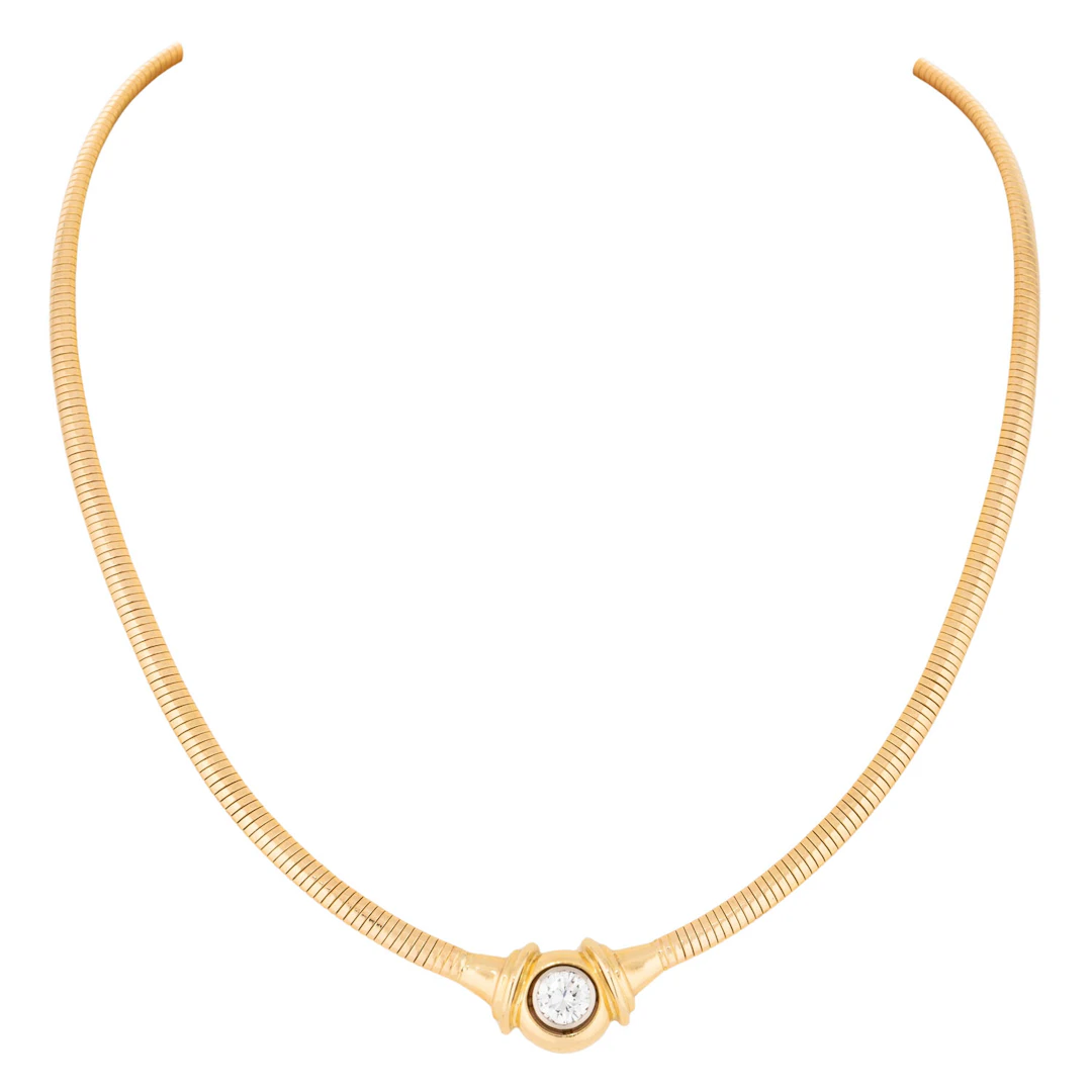 Collier mit Brillant ca. 1,04 ct
