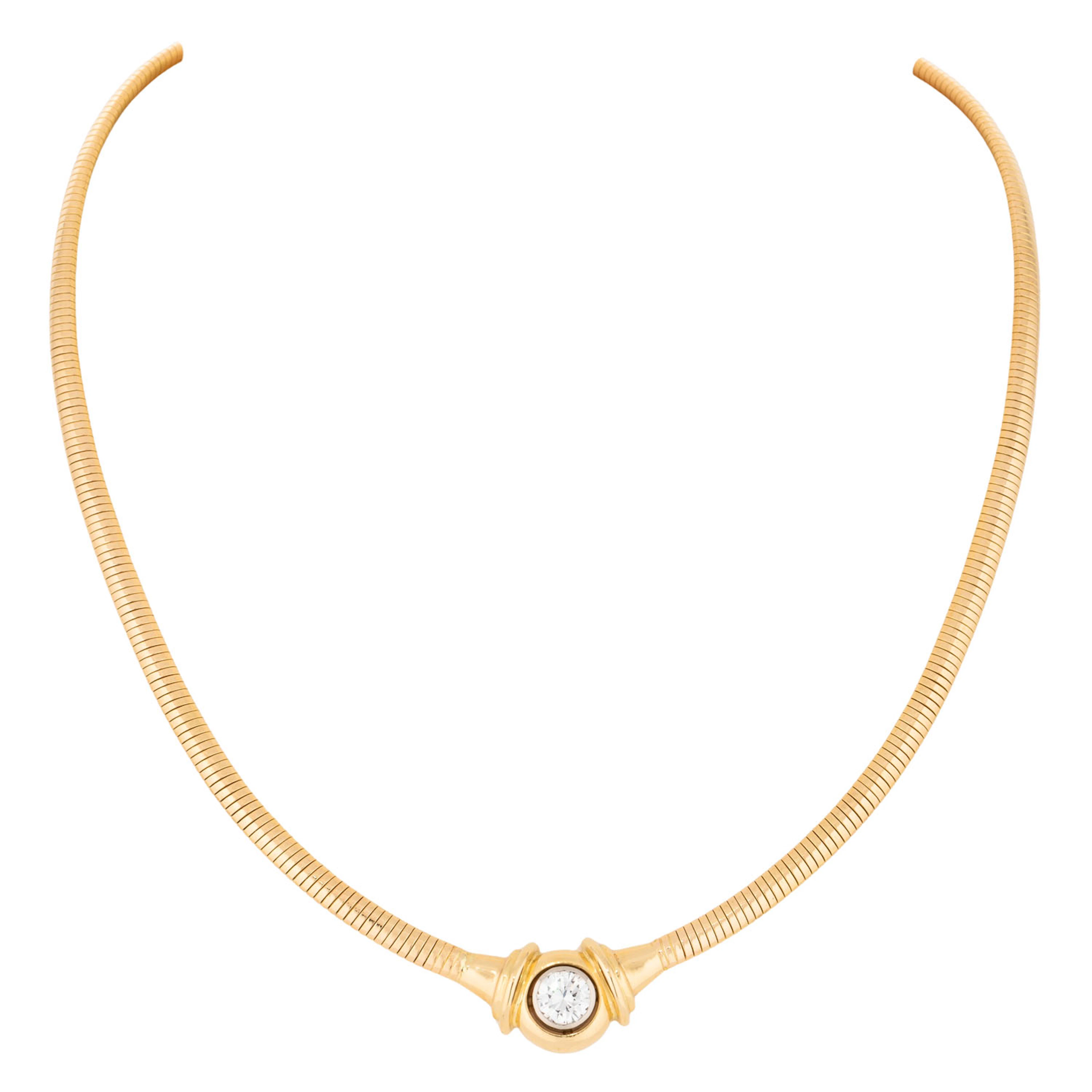 Collier mit Brillant ca. 1,04 ct