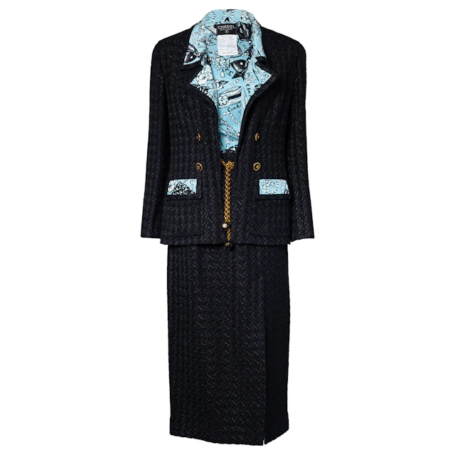 CHANEL BOUTIQUE VINTAGE Kostüm, Gr. ca. 38, Koll.: P 1993.