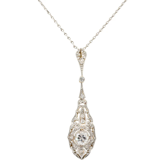 Belle Époque Collier mit Altschliffdiamant