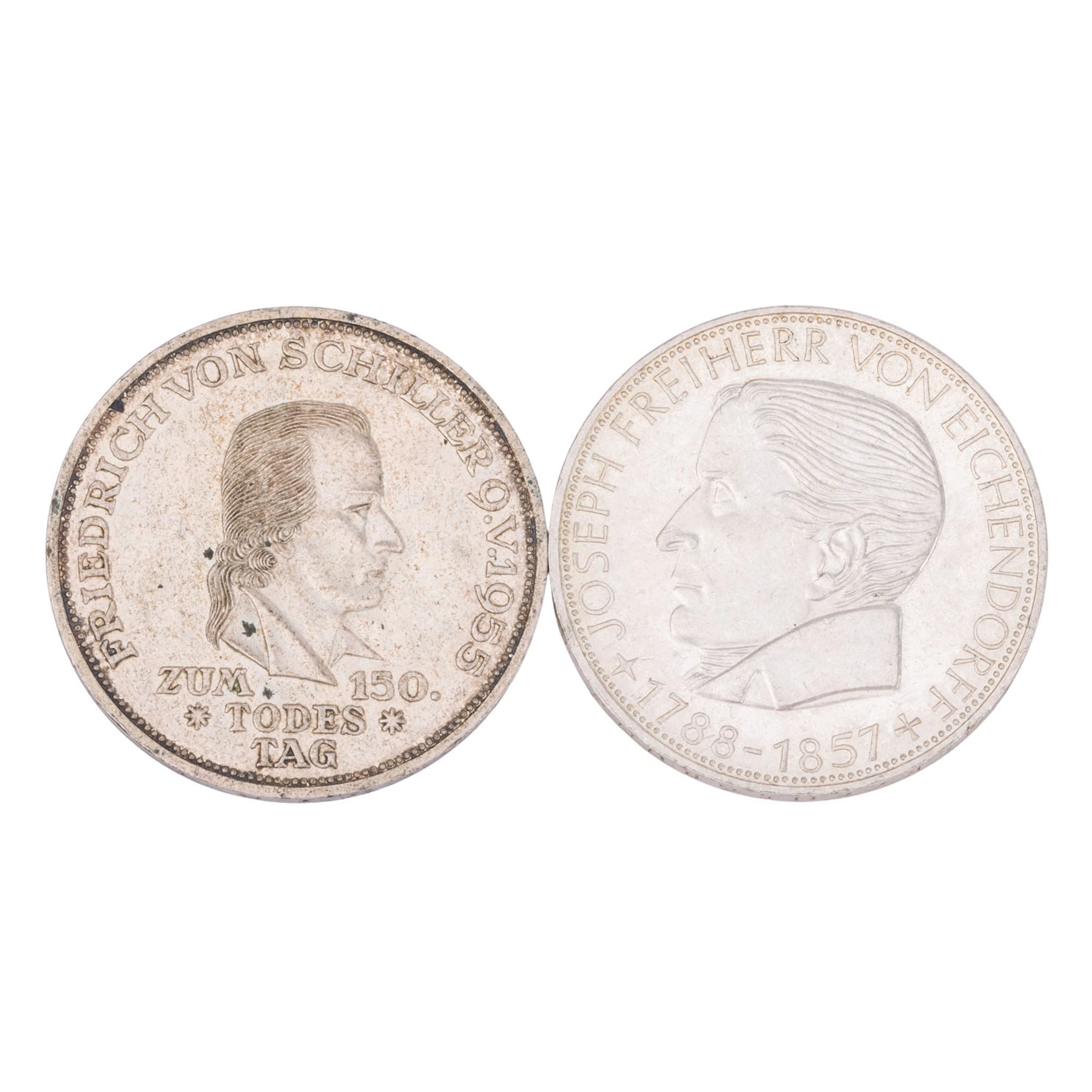 BRD - 2 x 5DM 1955/F und 1957/J