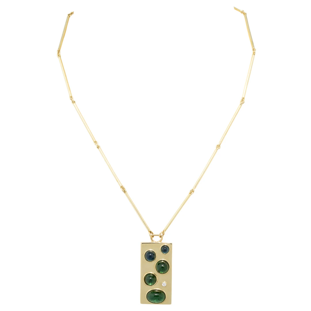 Collier mit Turmalinen und Brillant