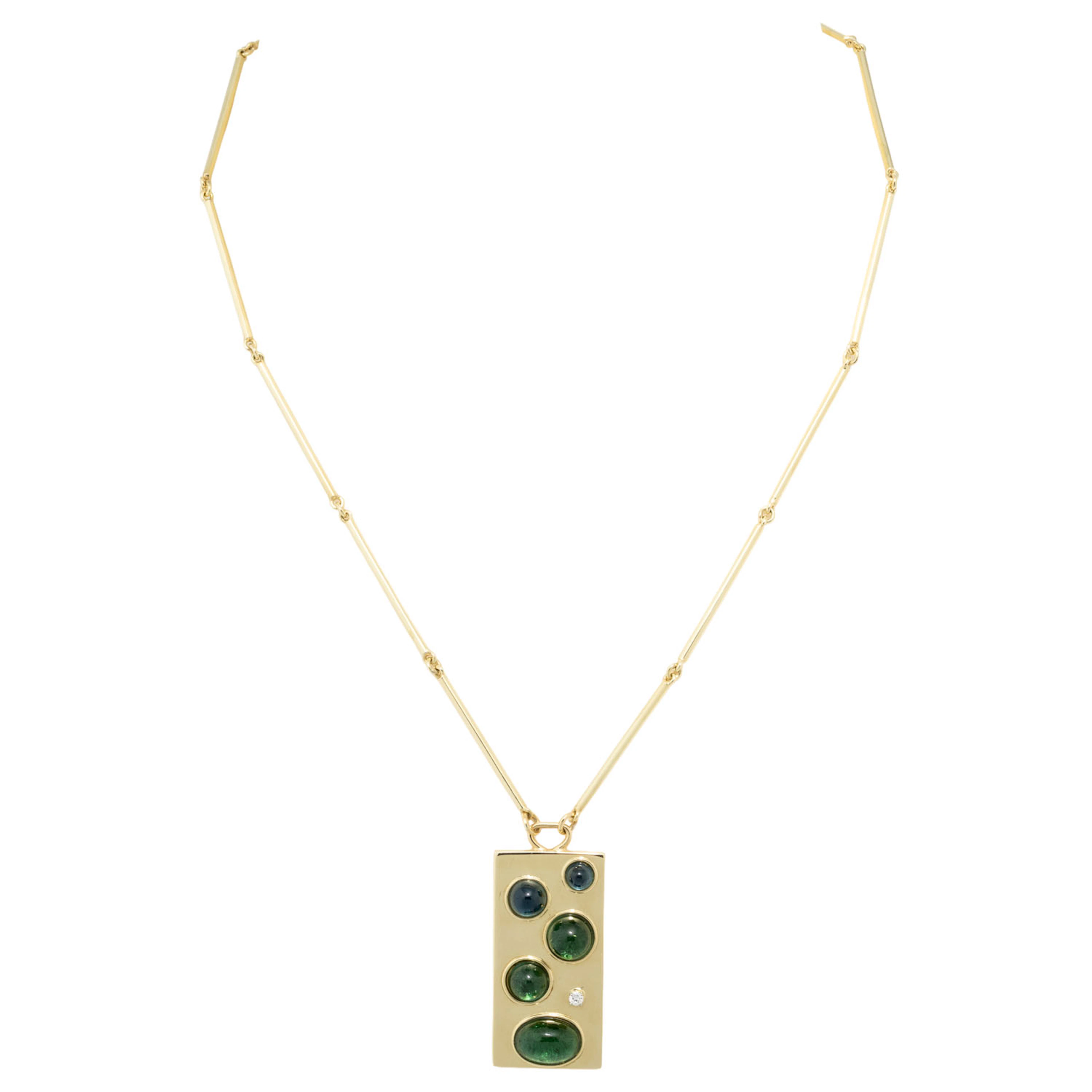 Collier mit Turmalinen und Brillant