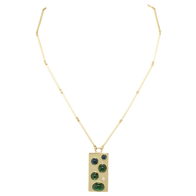 Collier mit Turmalinen und Brillant
