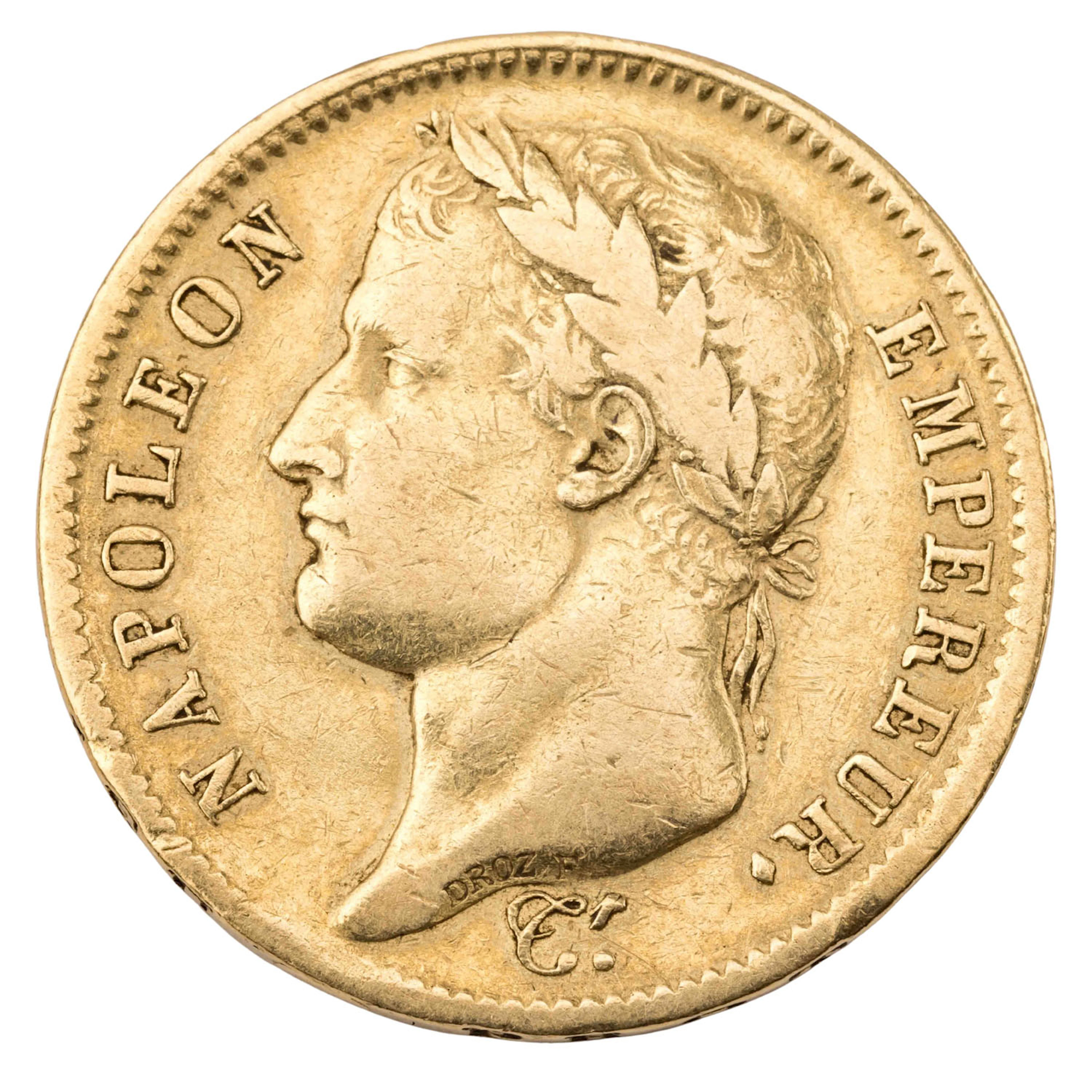 Frankreich/GOLD - Napoléon I. 40 Francs 1810 W (Lille).