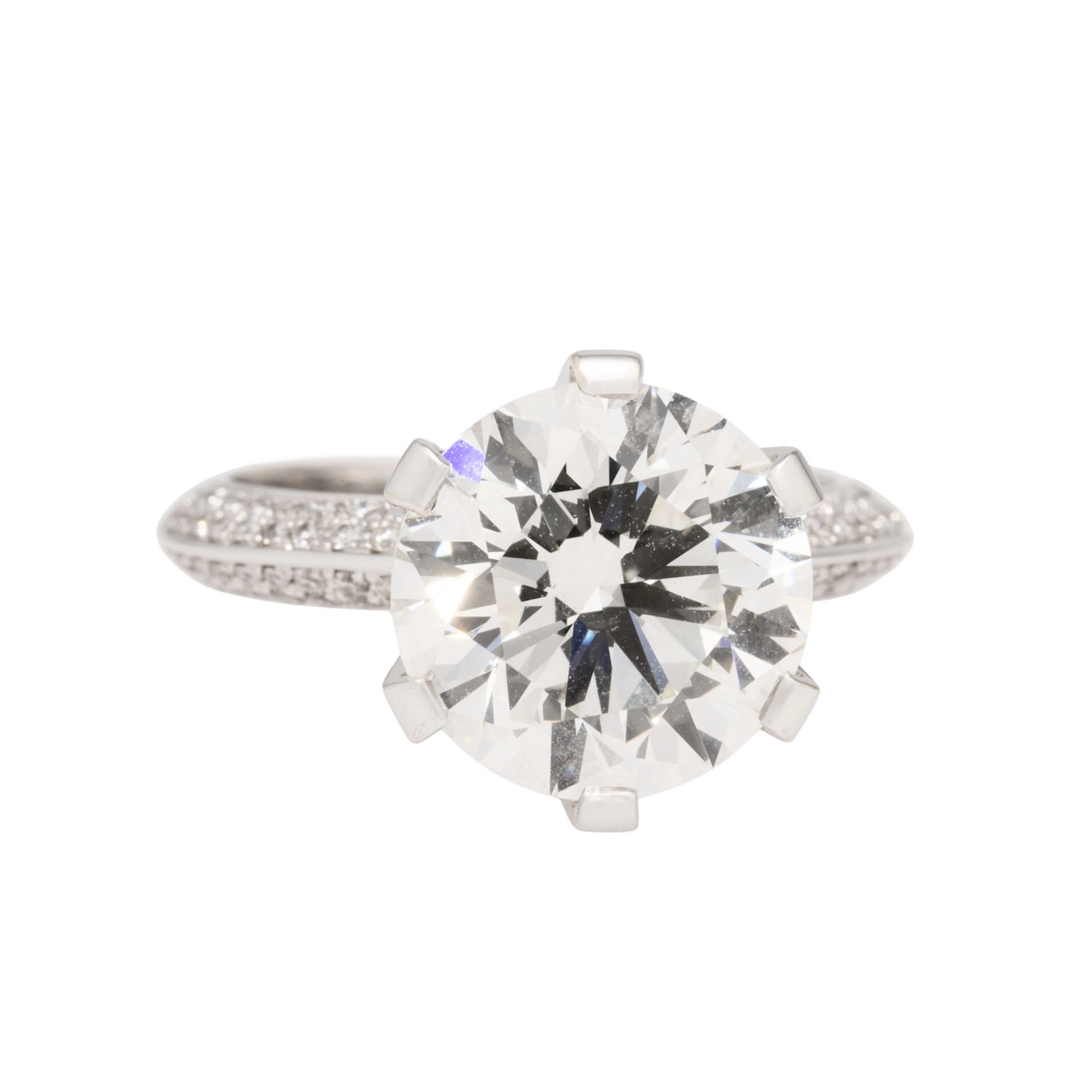 Ring mit Brillant von 5,81 ct