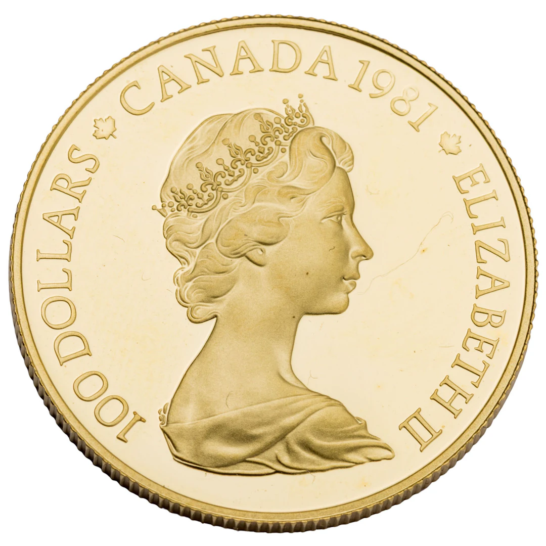 Kanada/GOLD – 100 Dollars 1981 'O Canada', Elisabeth II.