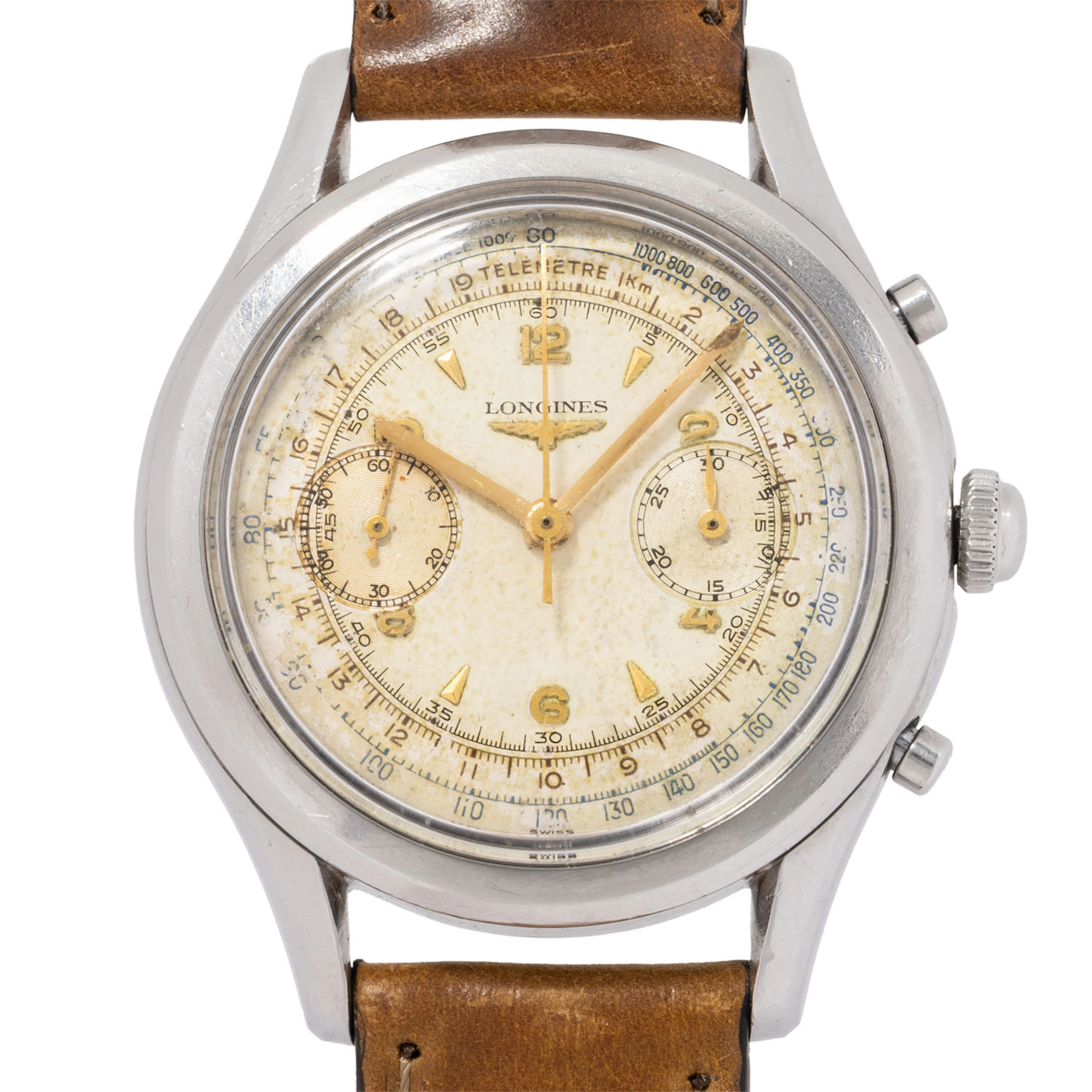 LONGINES seltener Vintage "Spillino" Oversize Flyback-Chronograph