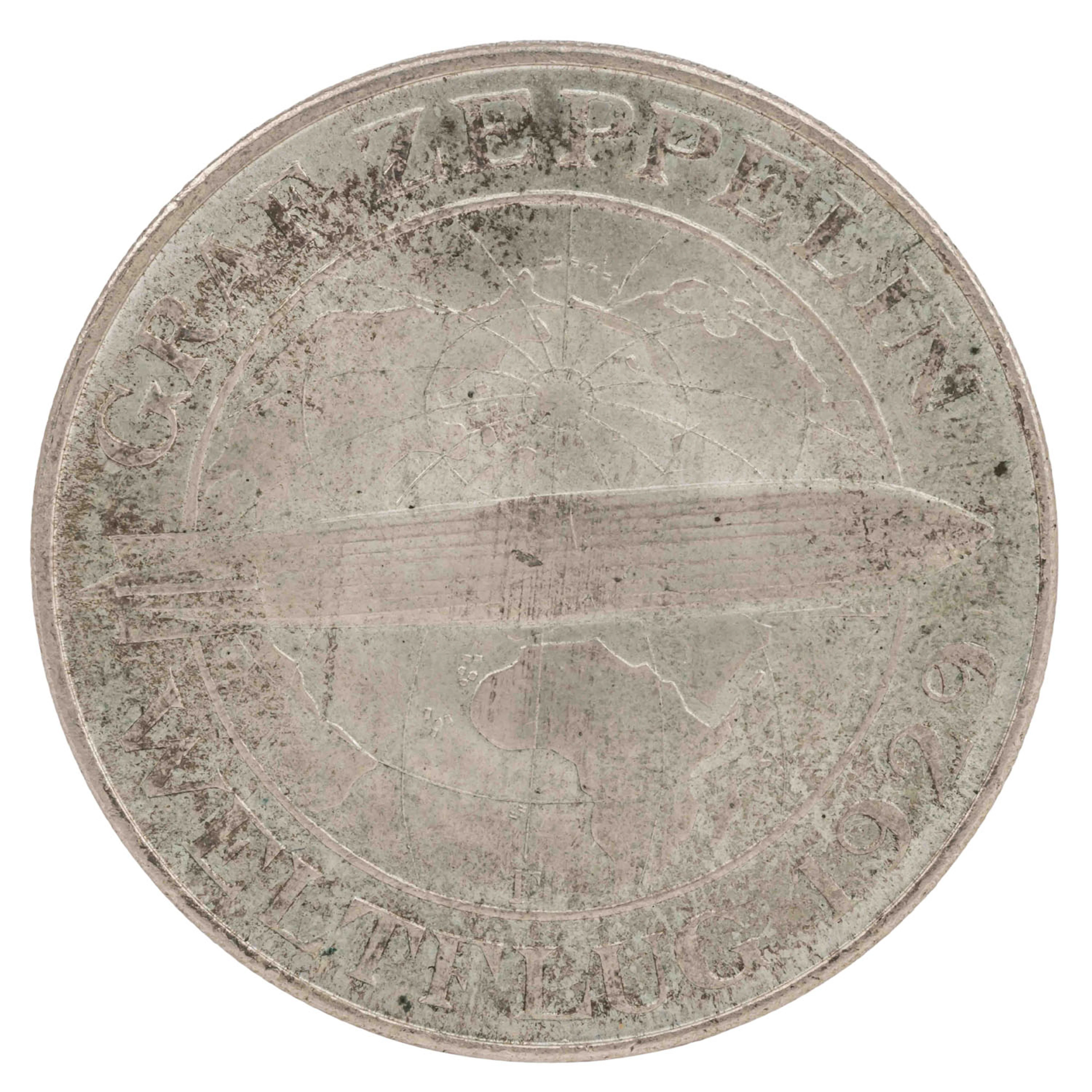 Weimarer Republik/SILBER - 5 RM 1930/F, Graf Zeppelin
