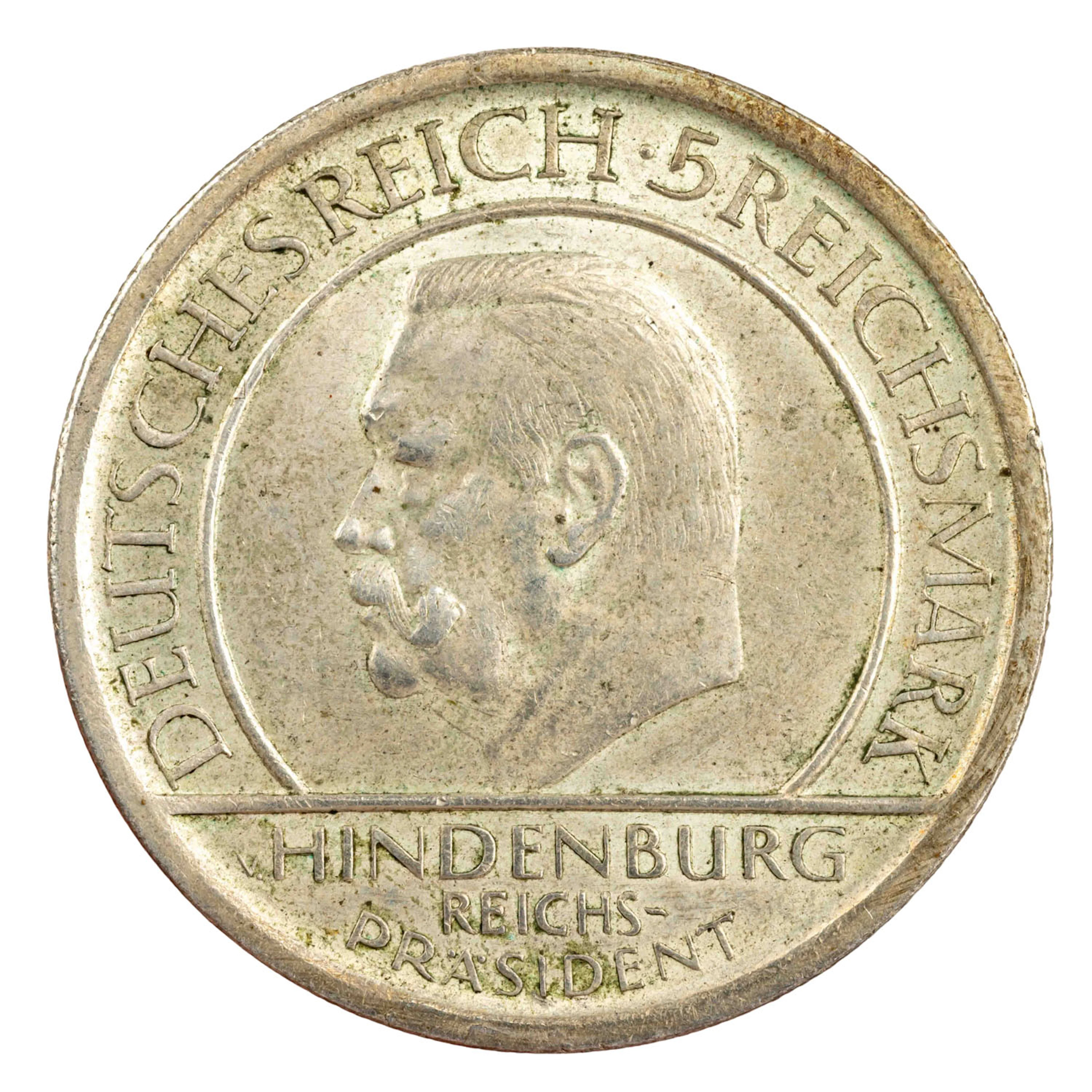 Weimarer Republik – 5 RM 1929/F, Schwurhand