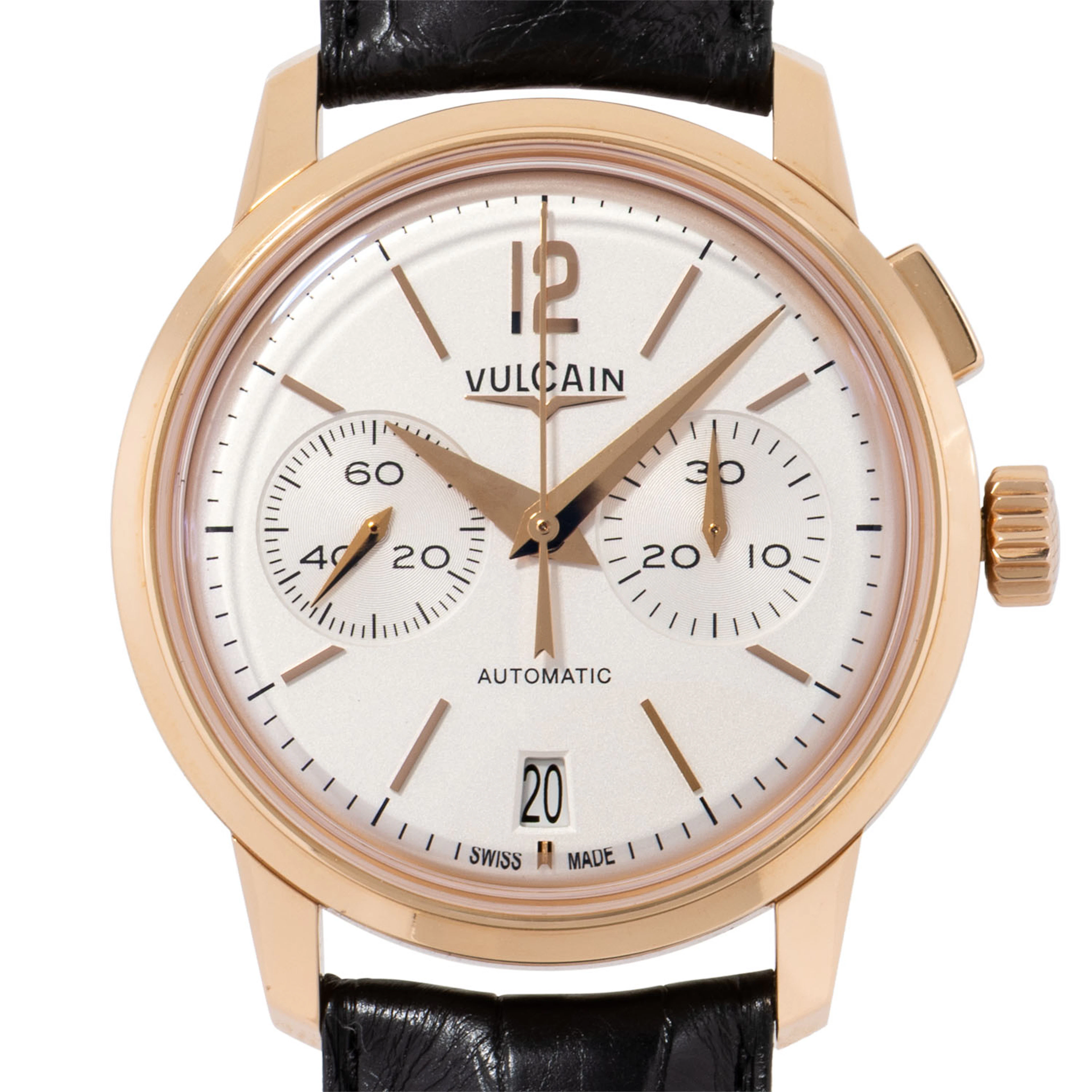 VULCAIN seltener 50s Presidents "Monopusher" Herren Chronograph, Ref.