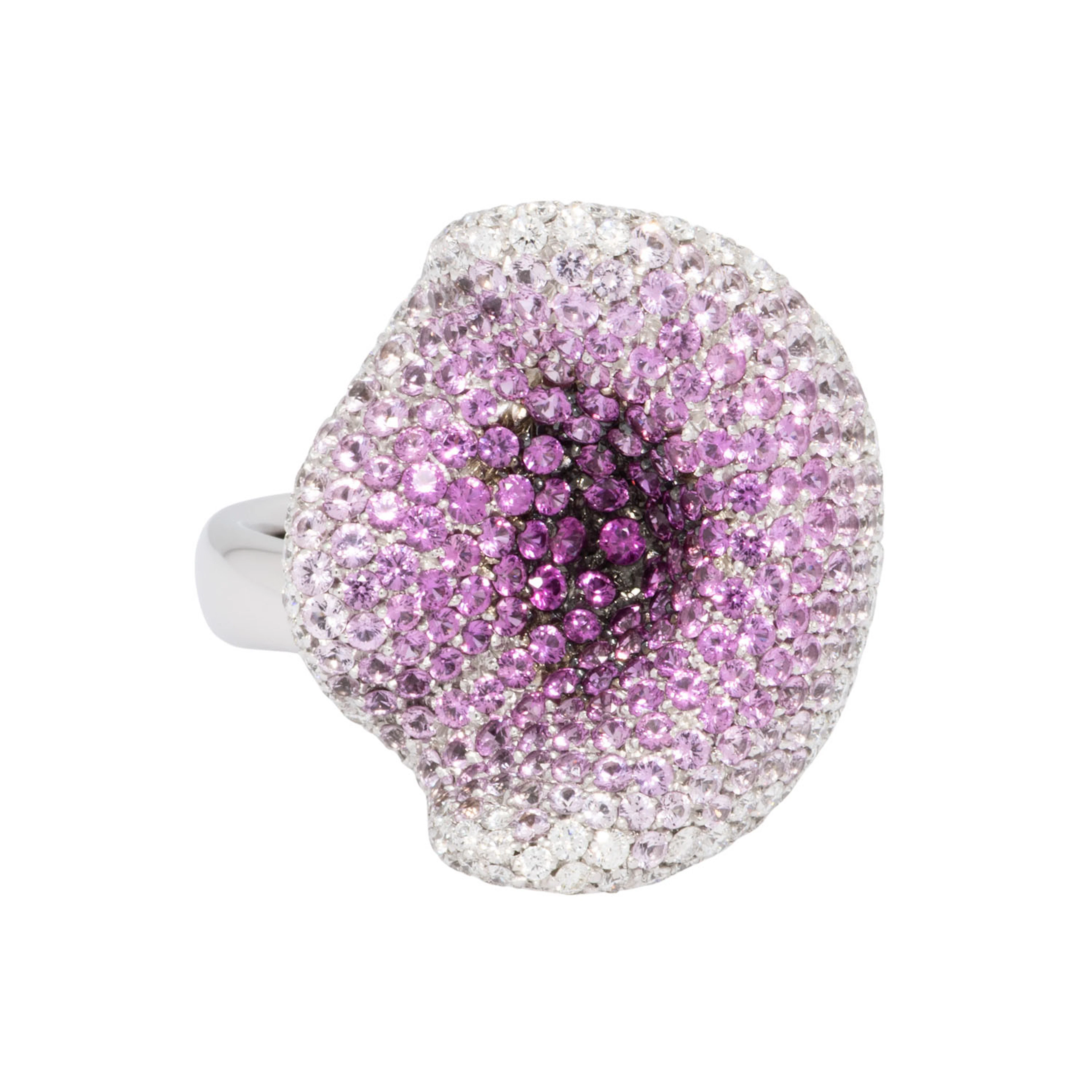PALMIERO Ring mit pinkfarbenen Saphiren und Brillanten