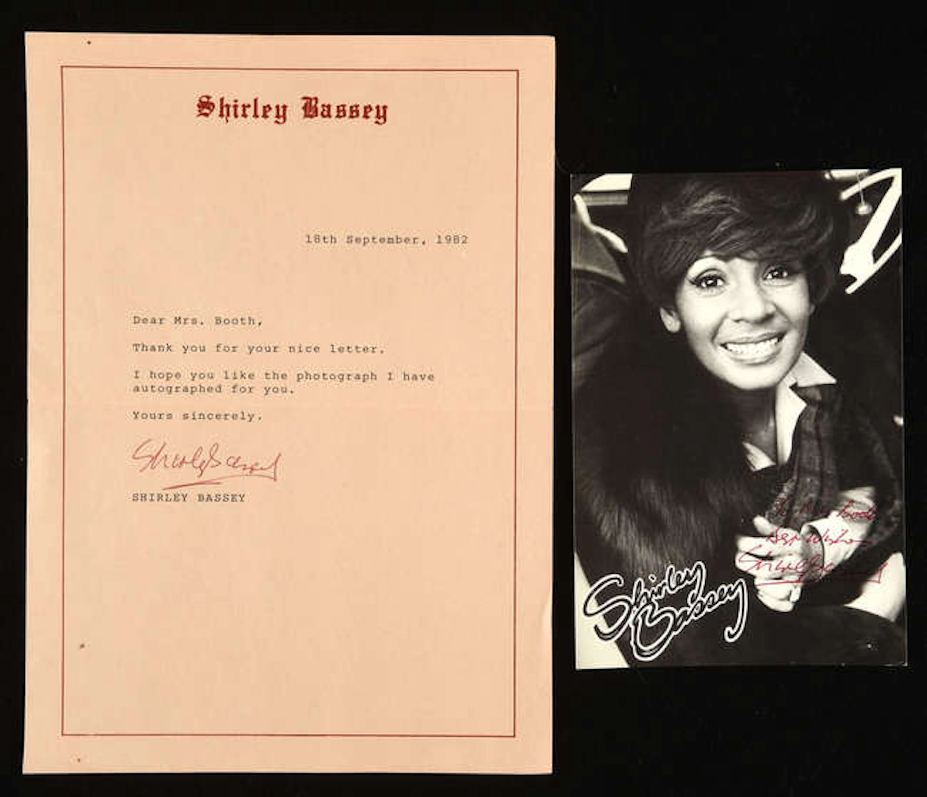 James Bond: Shirley Bassey (1937-) black and white publicity photograph -