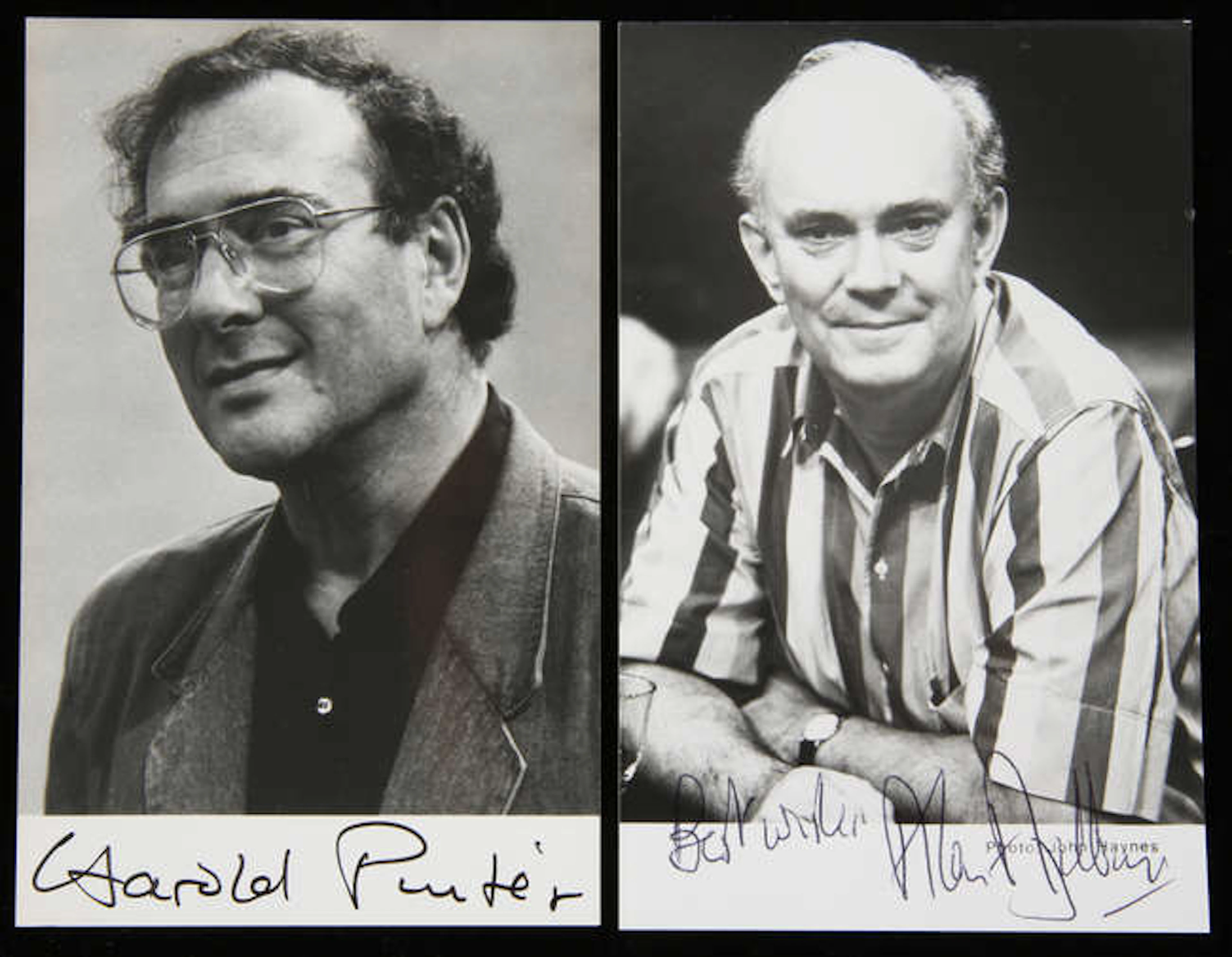 British Playwrights: Harold Pinter and Alan Ayckbourn, A Pair of Autographed