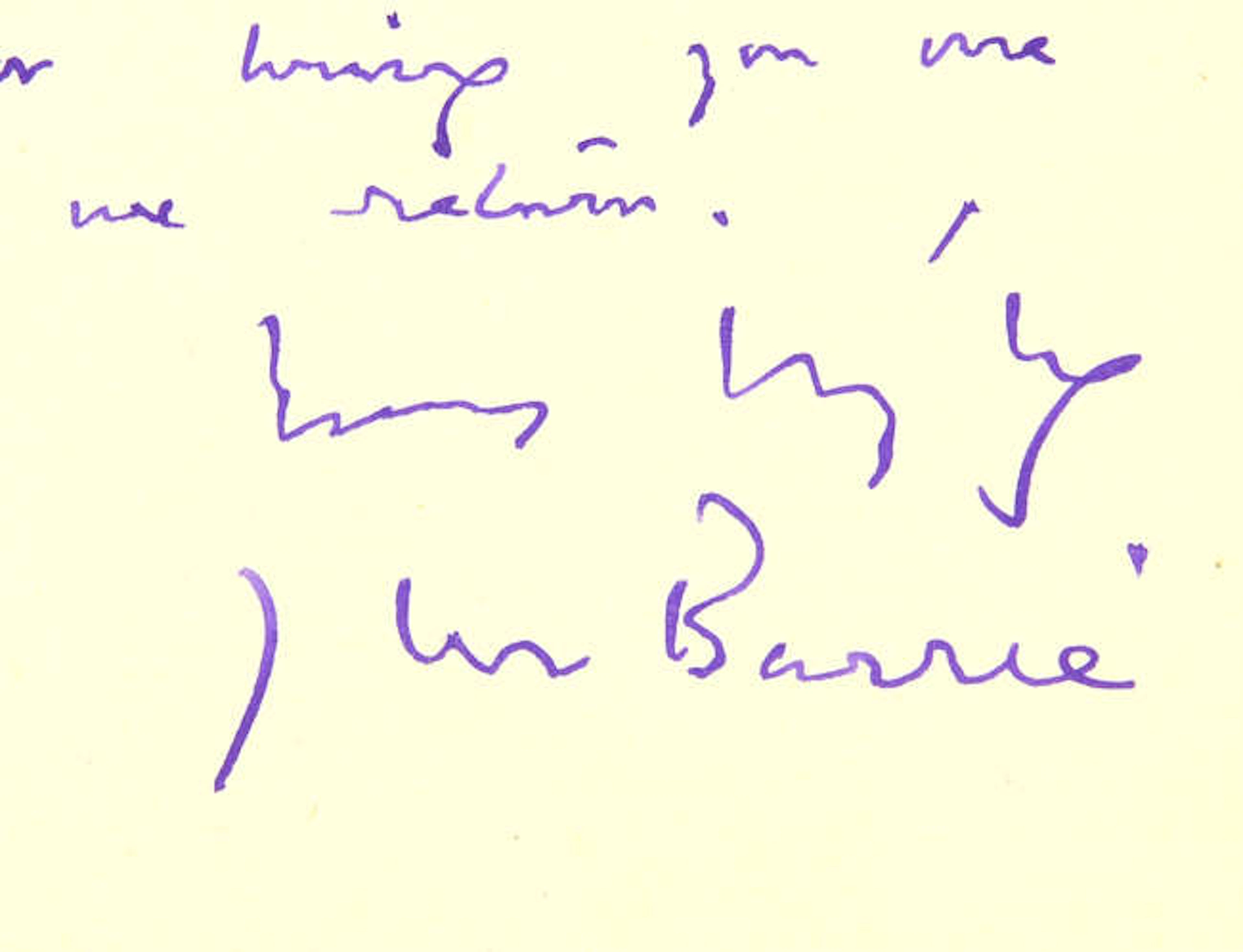 J.M. Barrie (1860-1937). Five Autograph Letters Signed, c. 1890s-early